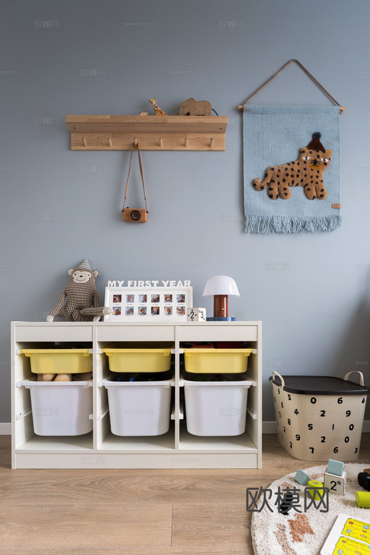 现代奶油风家装效果图客厅卧室餐厅 黑白灰极简效果图下载（渲染图11）