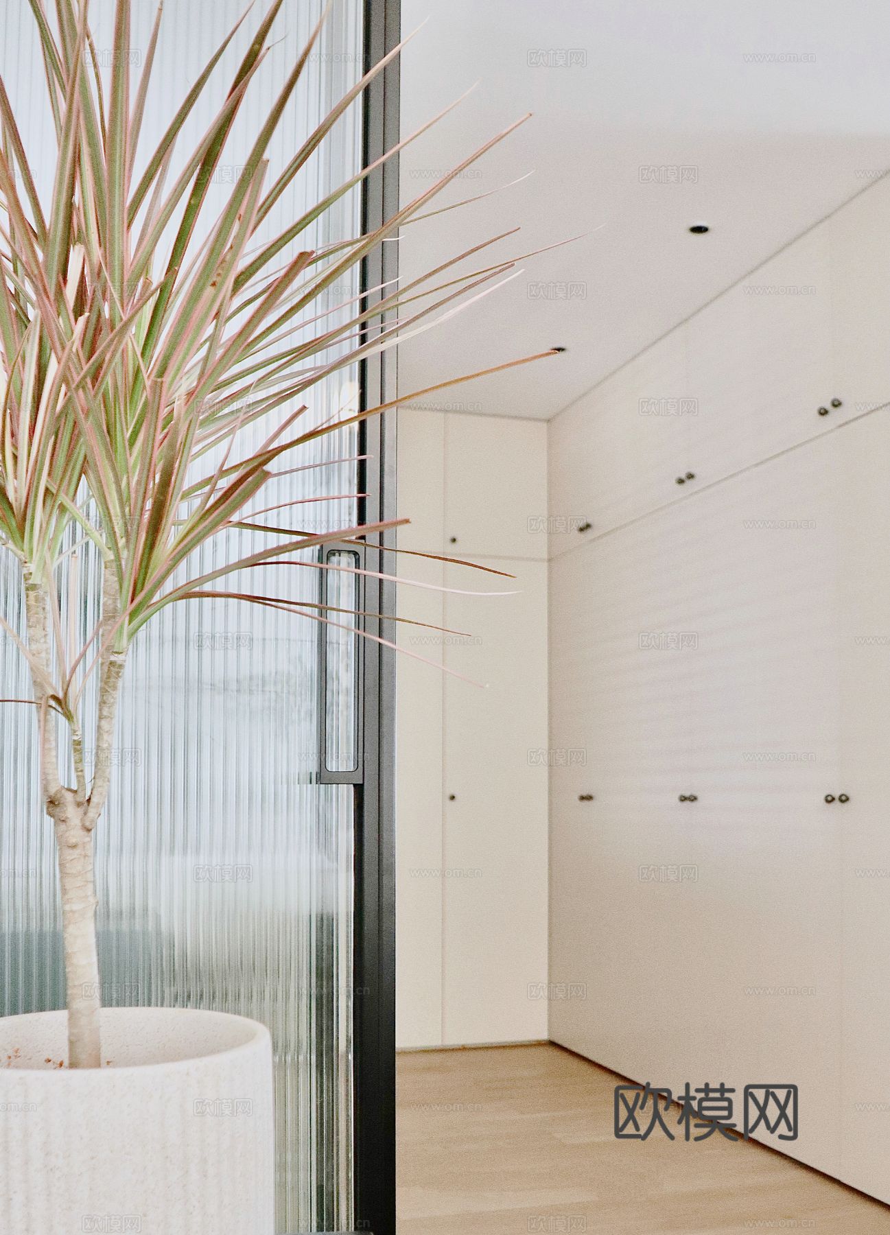 现代奶油风家装效果图客厅卧室餐厅 黑白灰极简效果图下载（渲染图8）