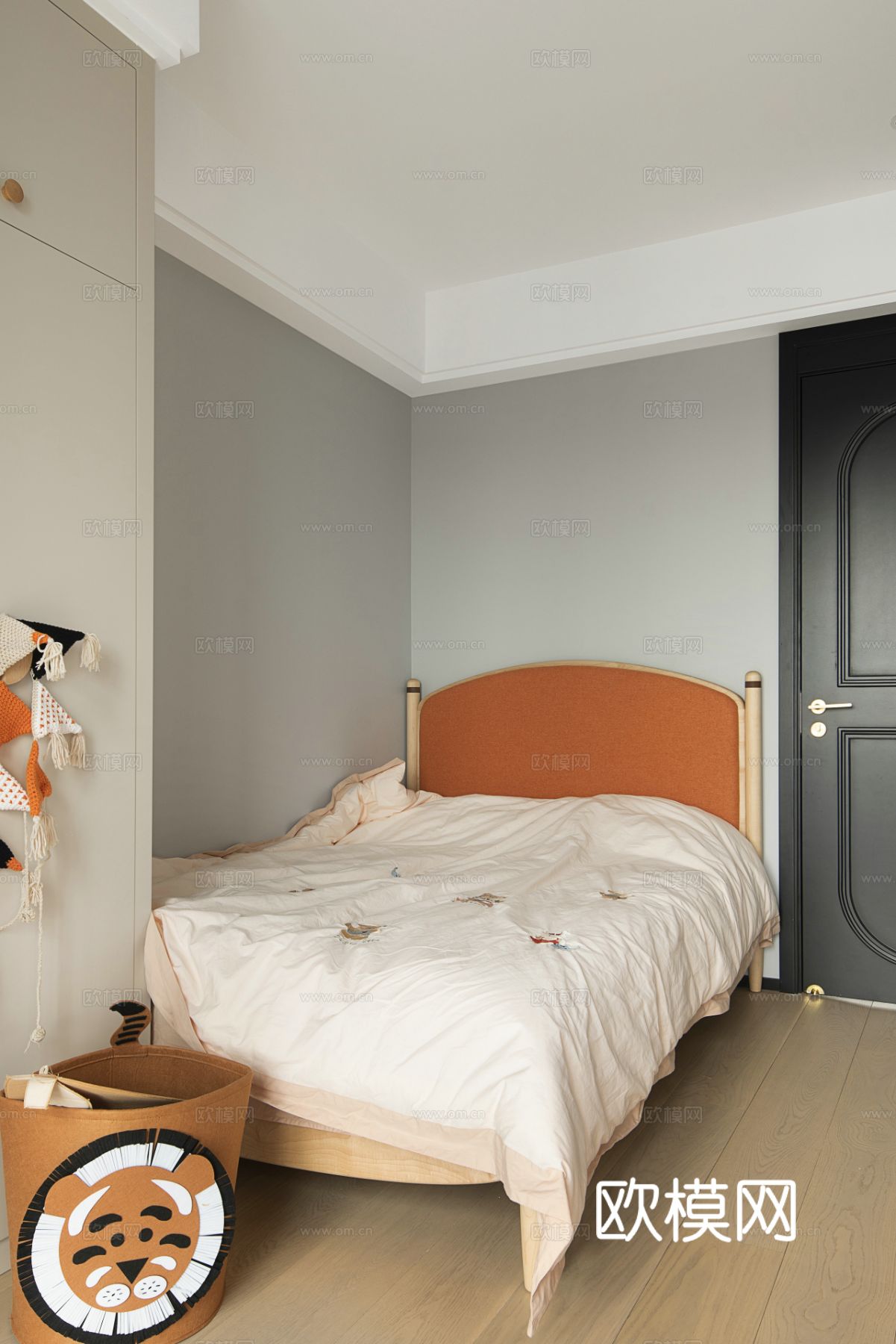 现代家装设计 客厅卧室餐厅 黑白灰 公寓效果图下载（渲染图8）