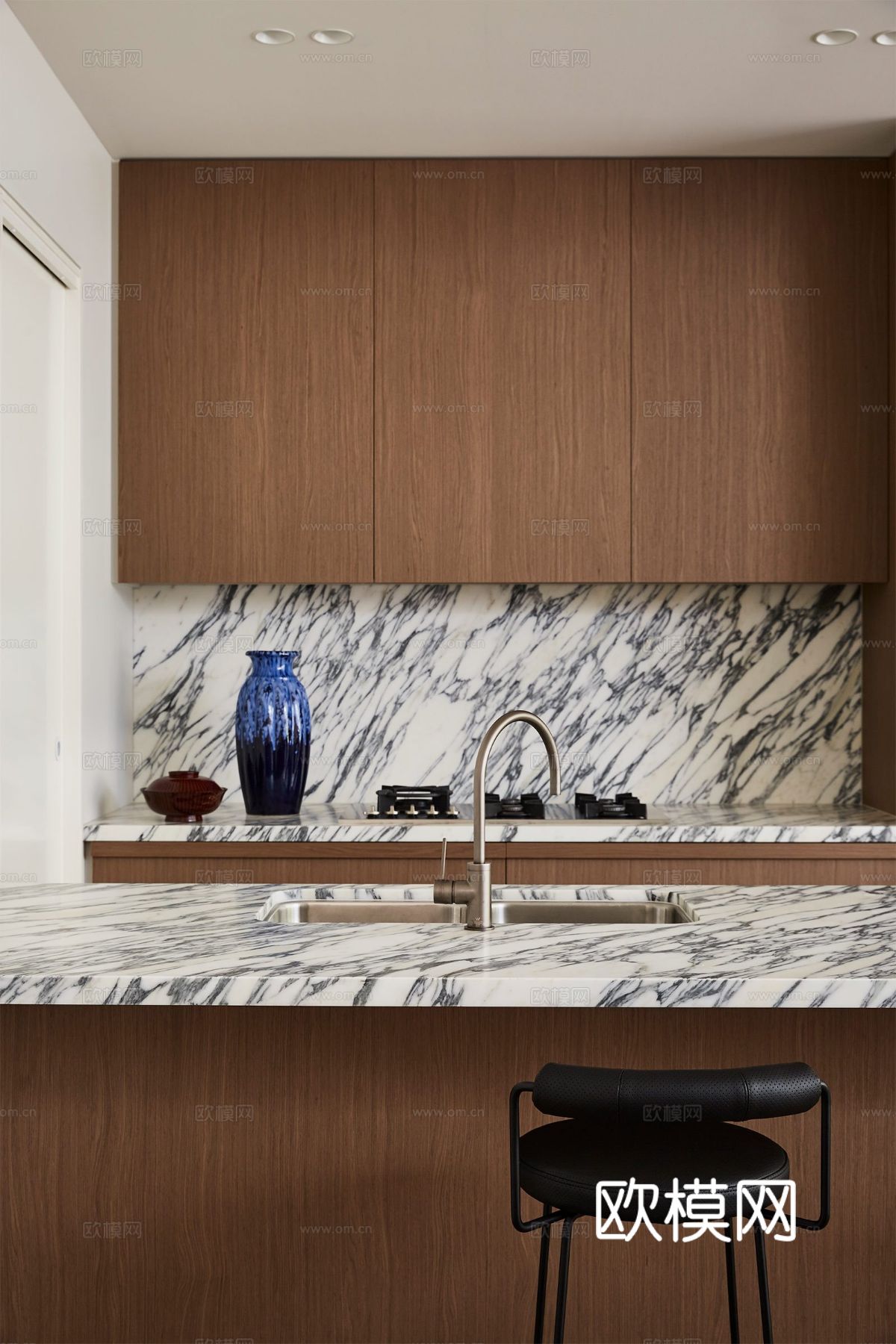 奶油风家装效果图 客厅卧室餐厅 黑白灰极简效果图下载（渲染图14）