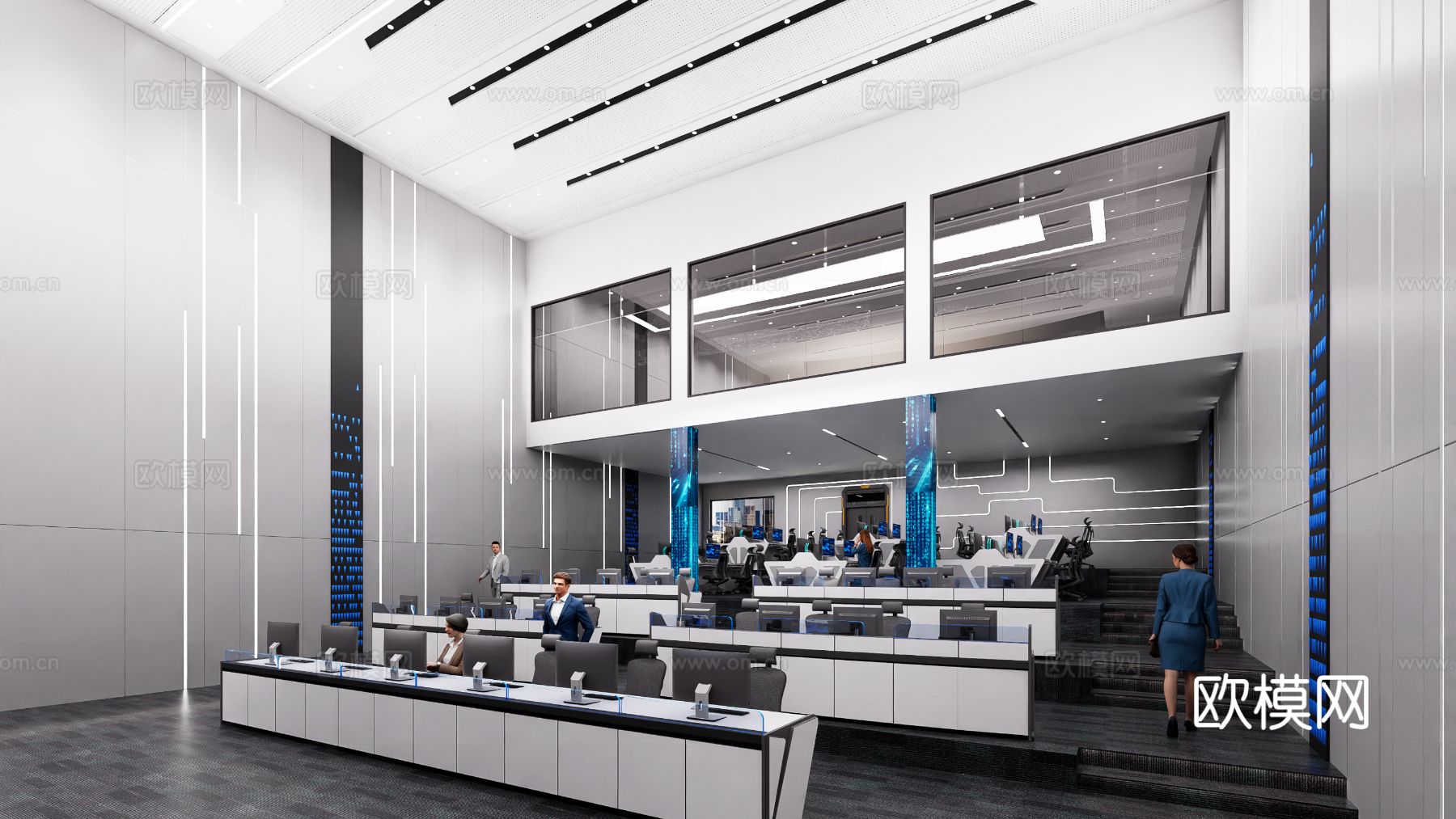 现代科技展厅效果图下载（渲染图4）