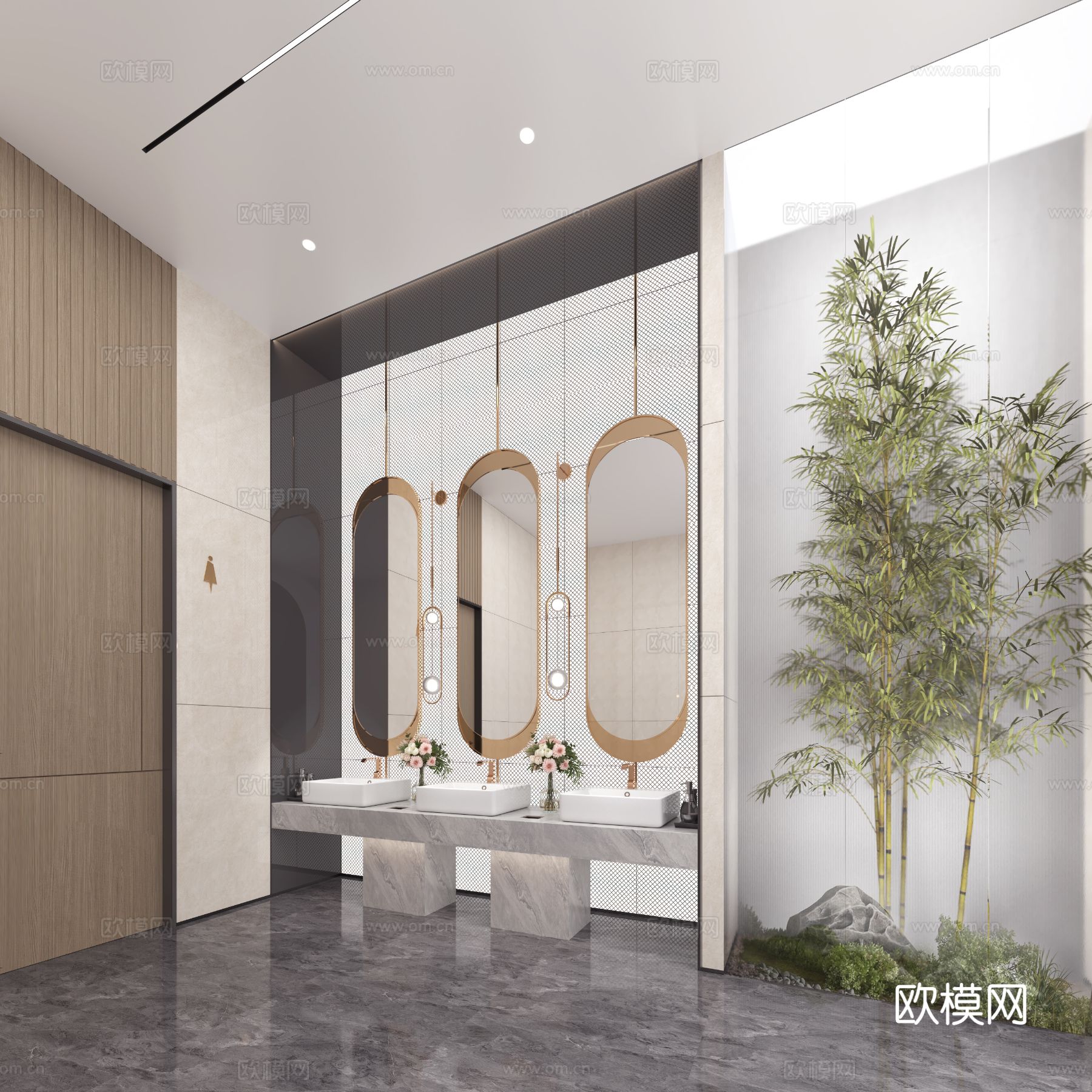 售楼处卫生间效果图下载（渲染图3）