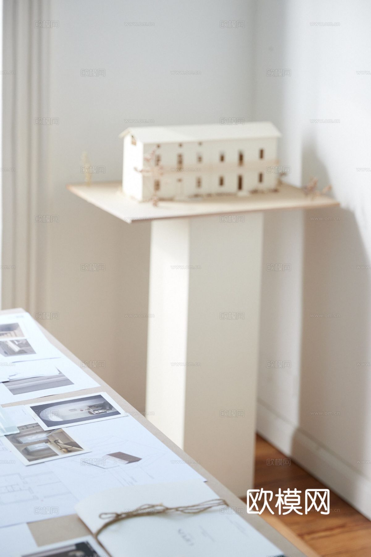 现代简约家装效果图 客厅卧室餐厅 黑自灰效果图下载（渲染图4）