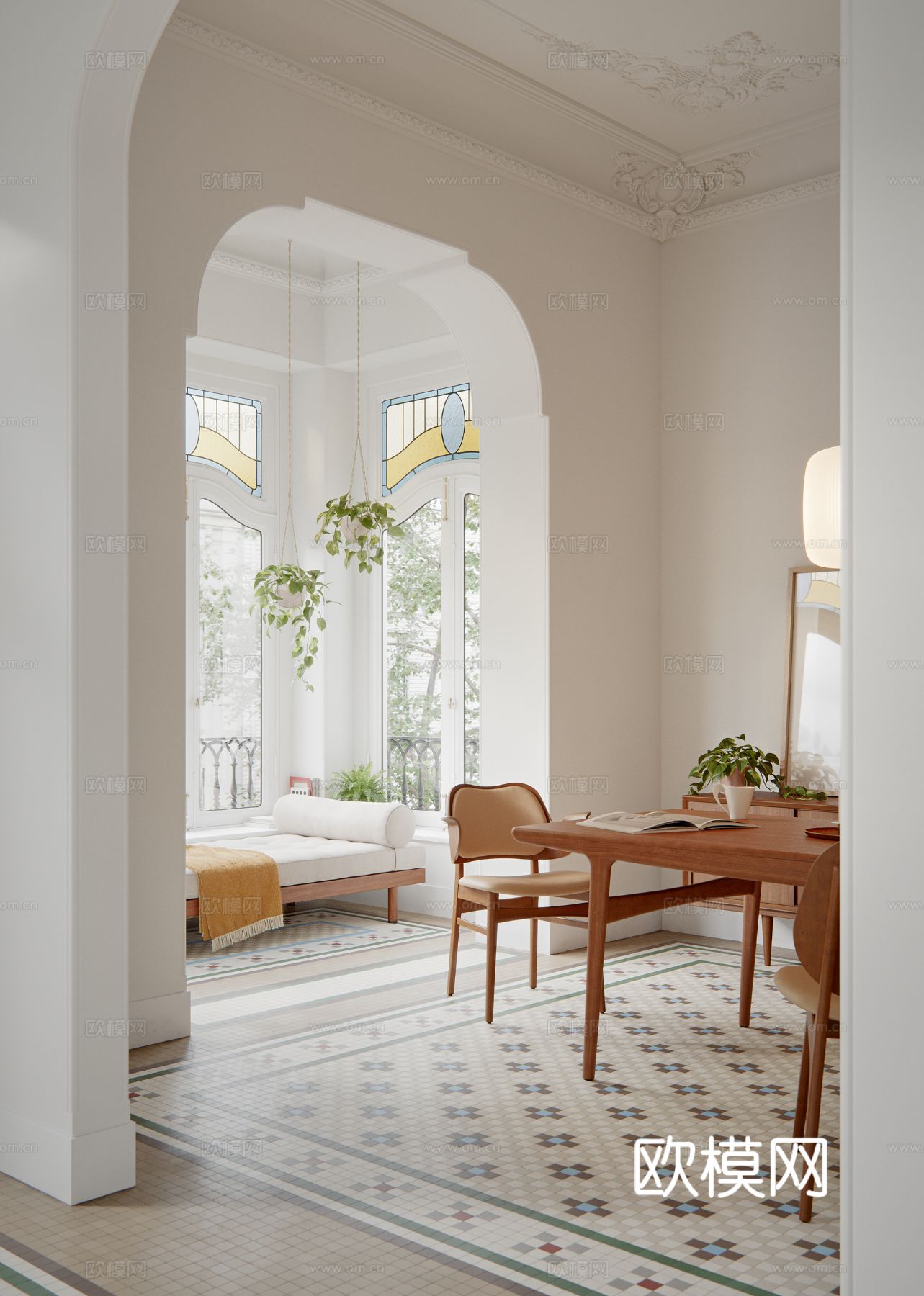 原木家装效果图 客厅卧室餐厅 黑白灰效果图下载（渲染图9）