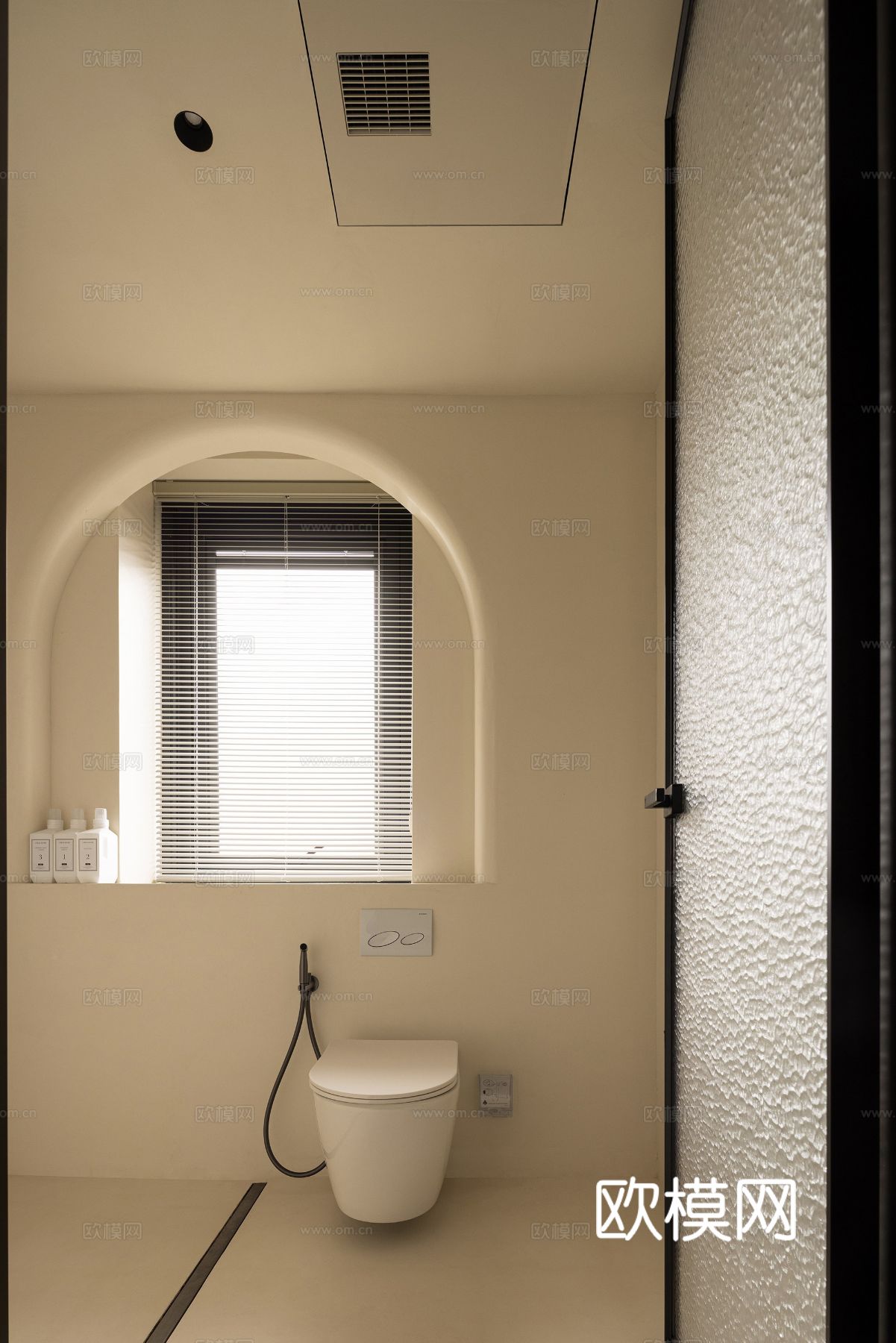 奶油风设计 客厅卧室餐厅 黑白灰 公寓效果图效果图下载（渲染图20）