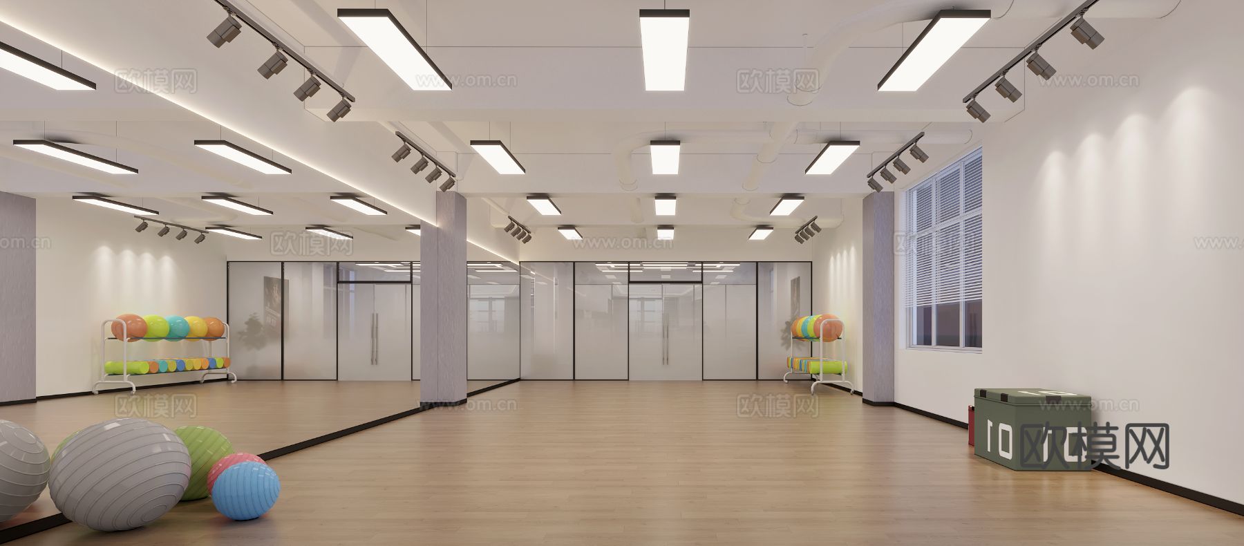 健身房装修效果图下载（渲染图6）