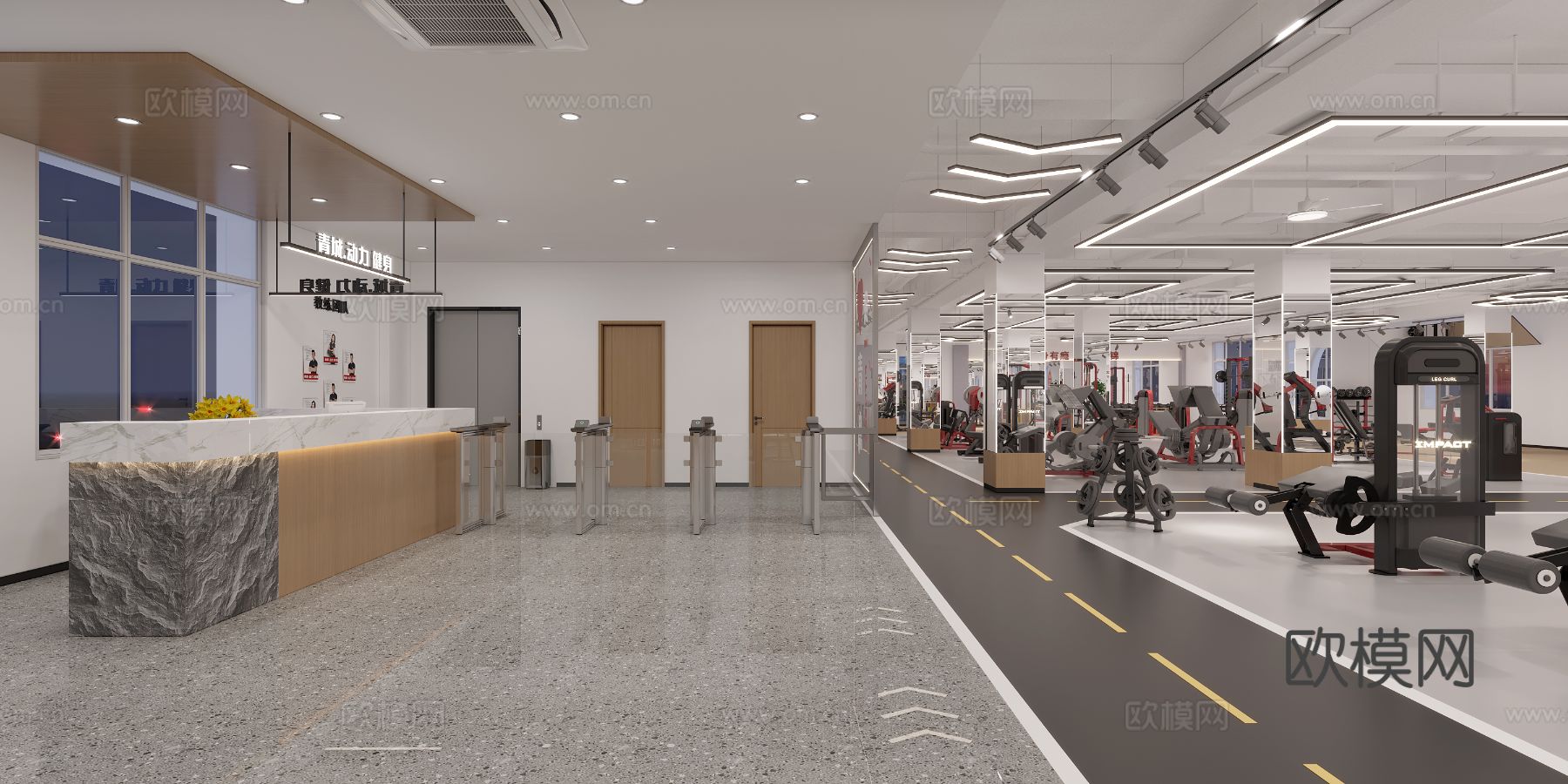 健身房装修效果图下载（渲染图5）