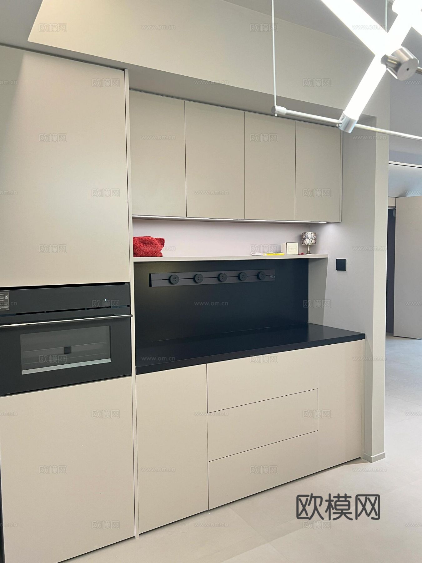 现代家装设计 客厅卧室餐厅 黑白灰 公寓效果图下载（渲染图5）