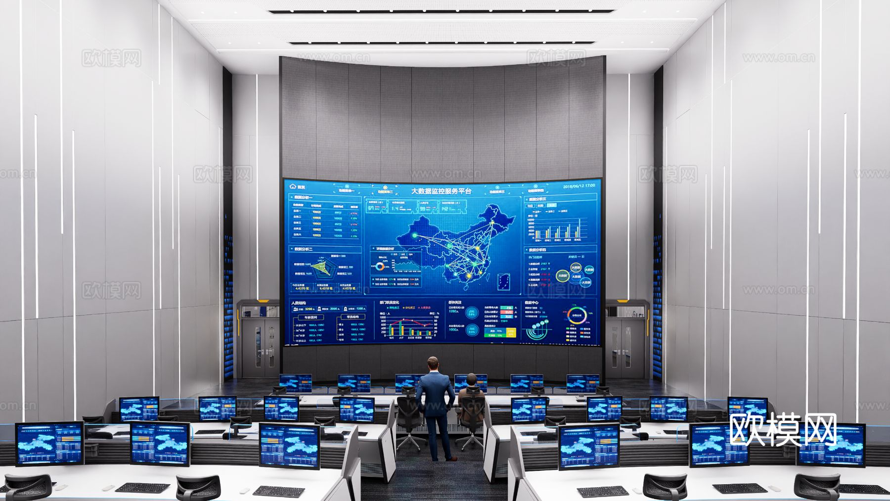 现代科技展厅效果图下载（渲染图3）