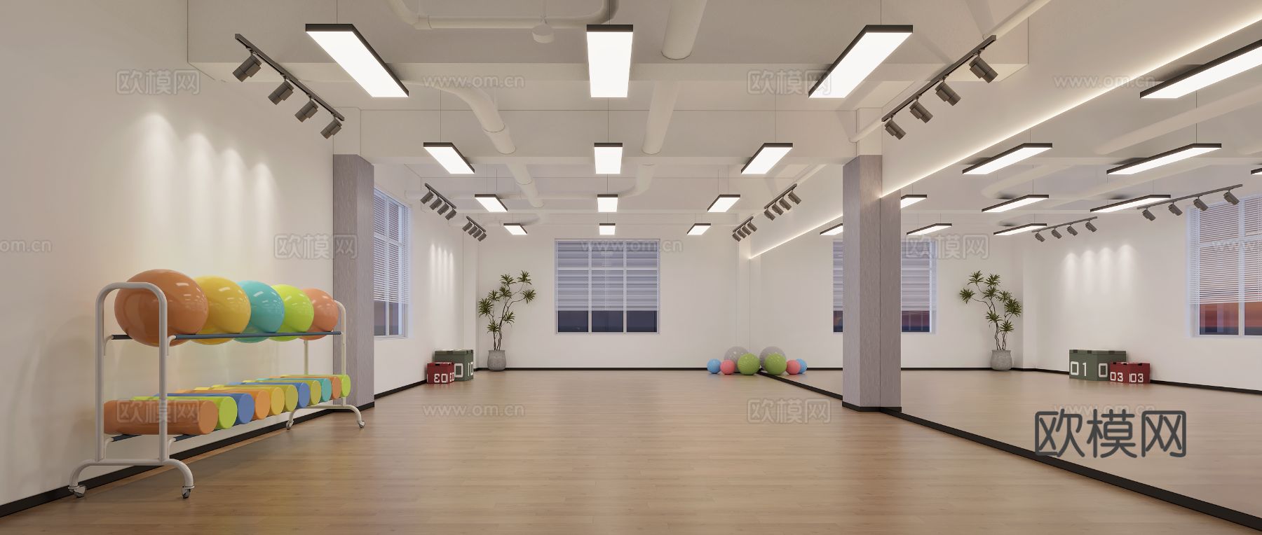 健身房装修效果图下载（渲染图11）