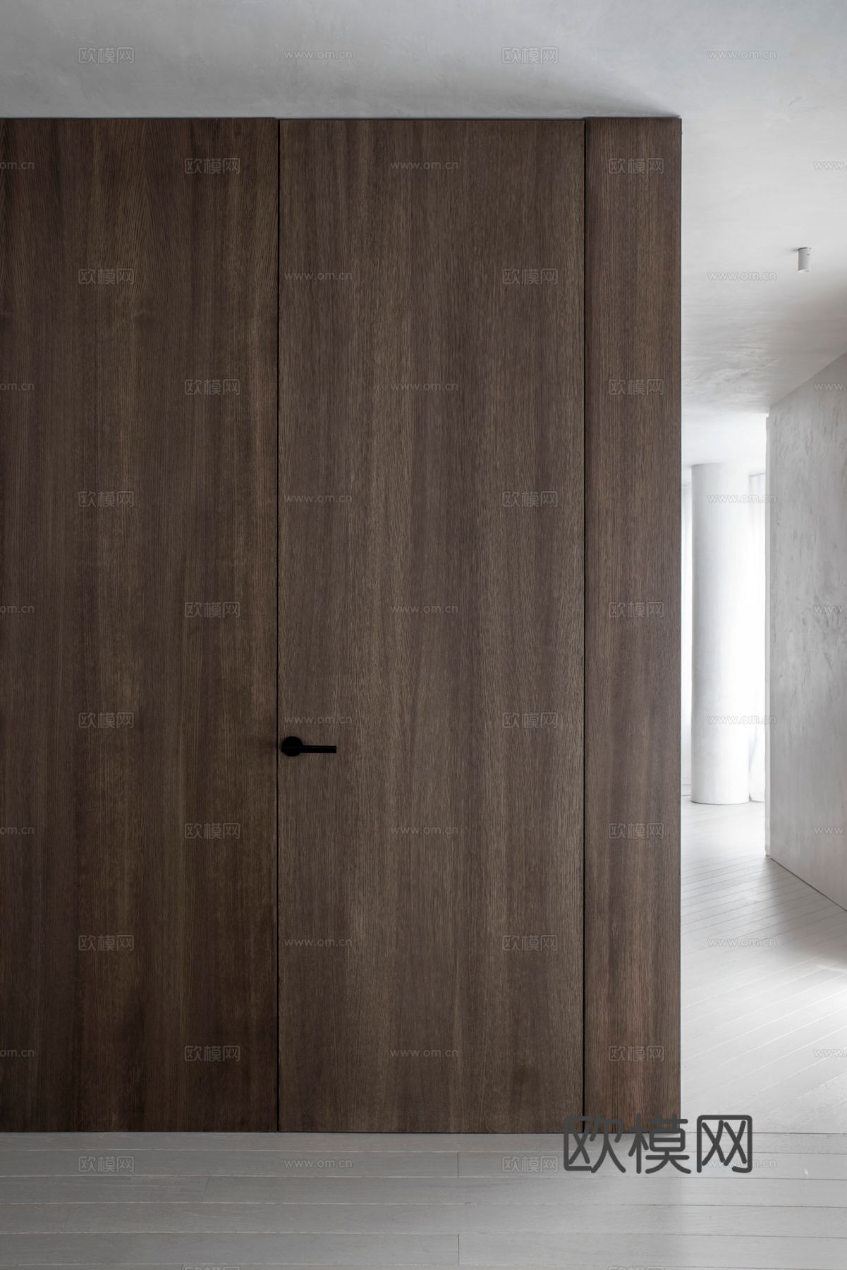 现代简约家装效果图 客厅卧室餐厅 黑白灰效果图下载（渲染图9）