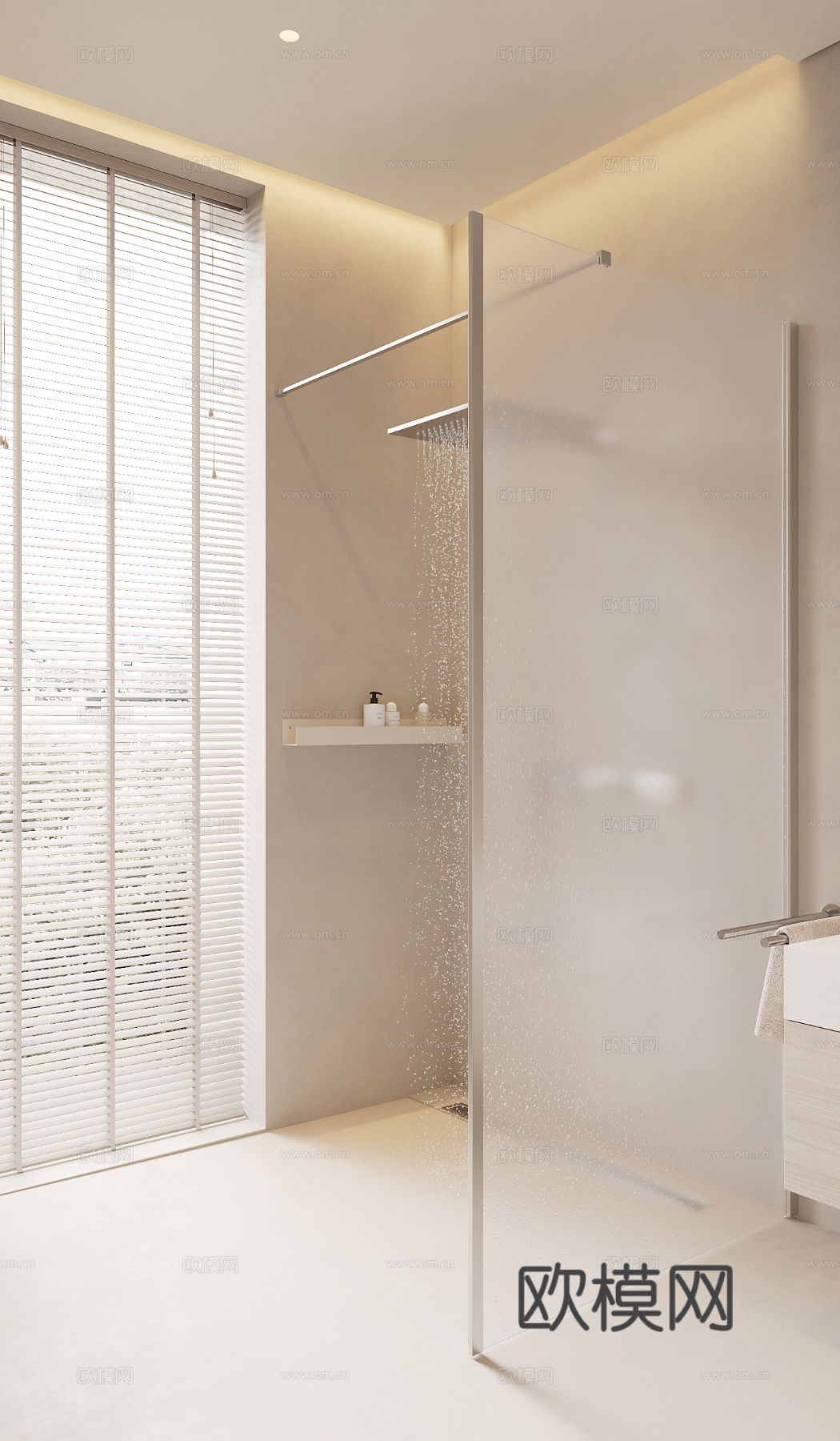 现代奶油风家装效果图客厅卧室餐厅 黑白灰极简效果图下载（渲染图2）