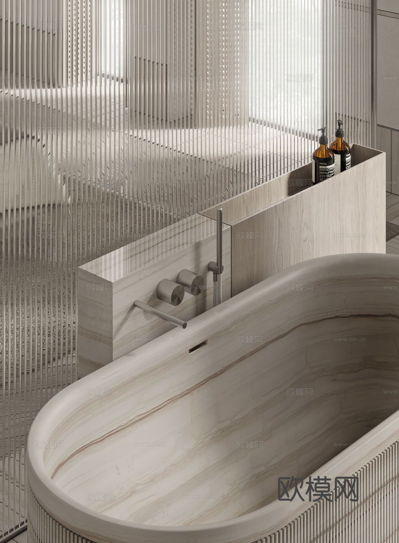 奶油风家装效果图 客厅卧室餐厅 黑白灰极简效果图下载（渲染图11）