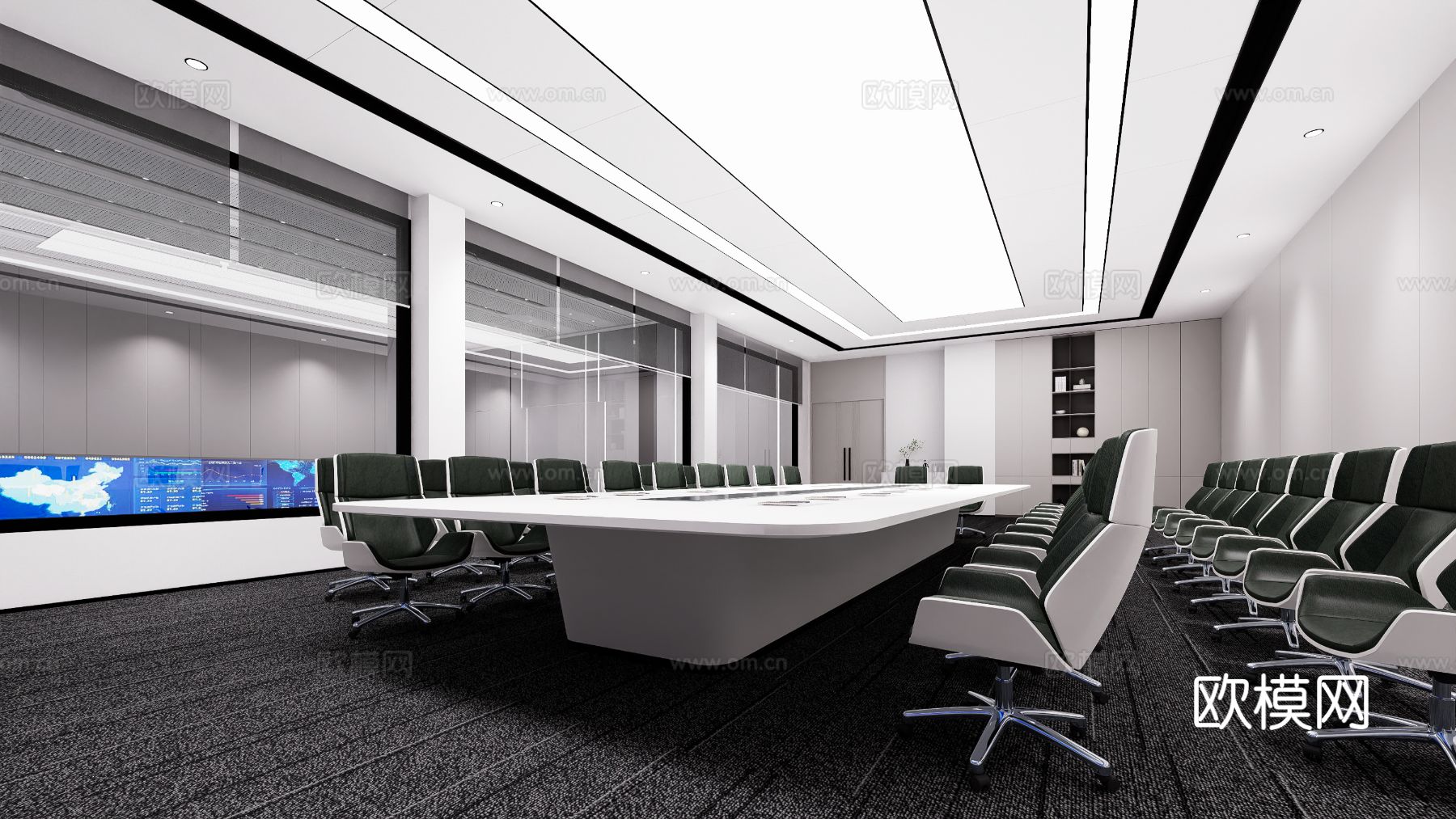 现代科技展厅效果图下载（渲染图7）