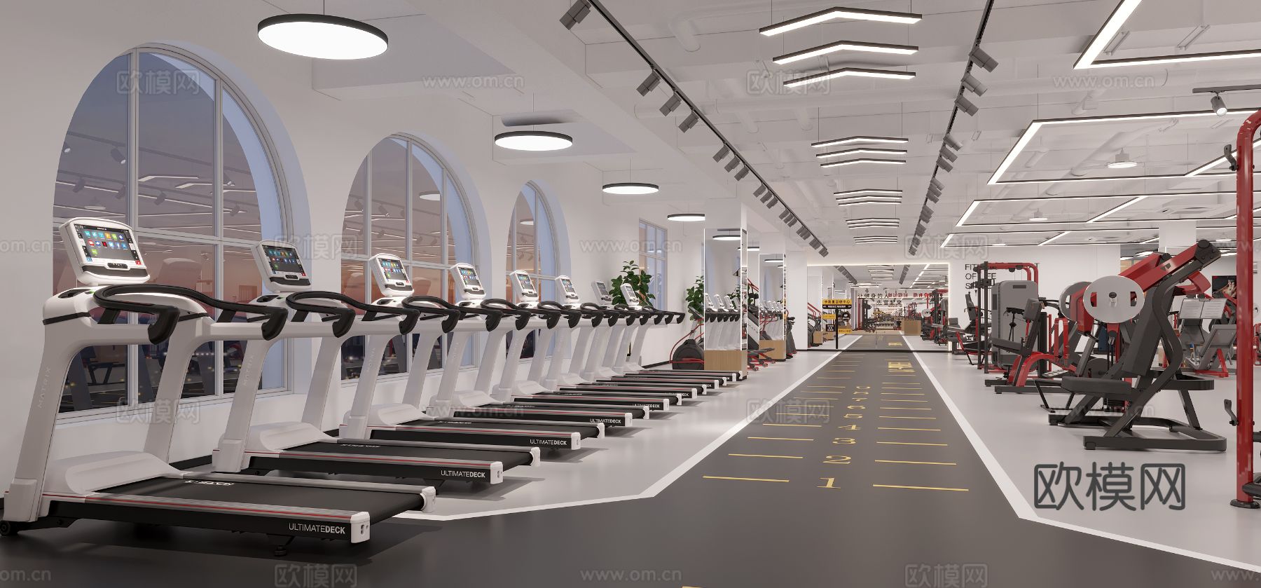 健身房装修效果图下载（渲染图12）