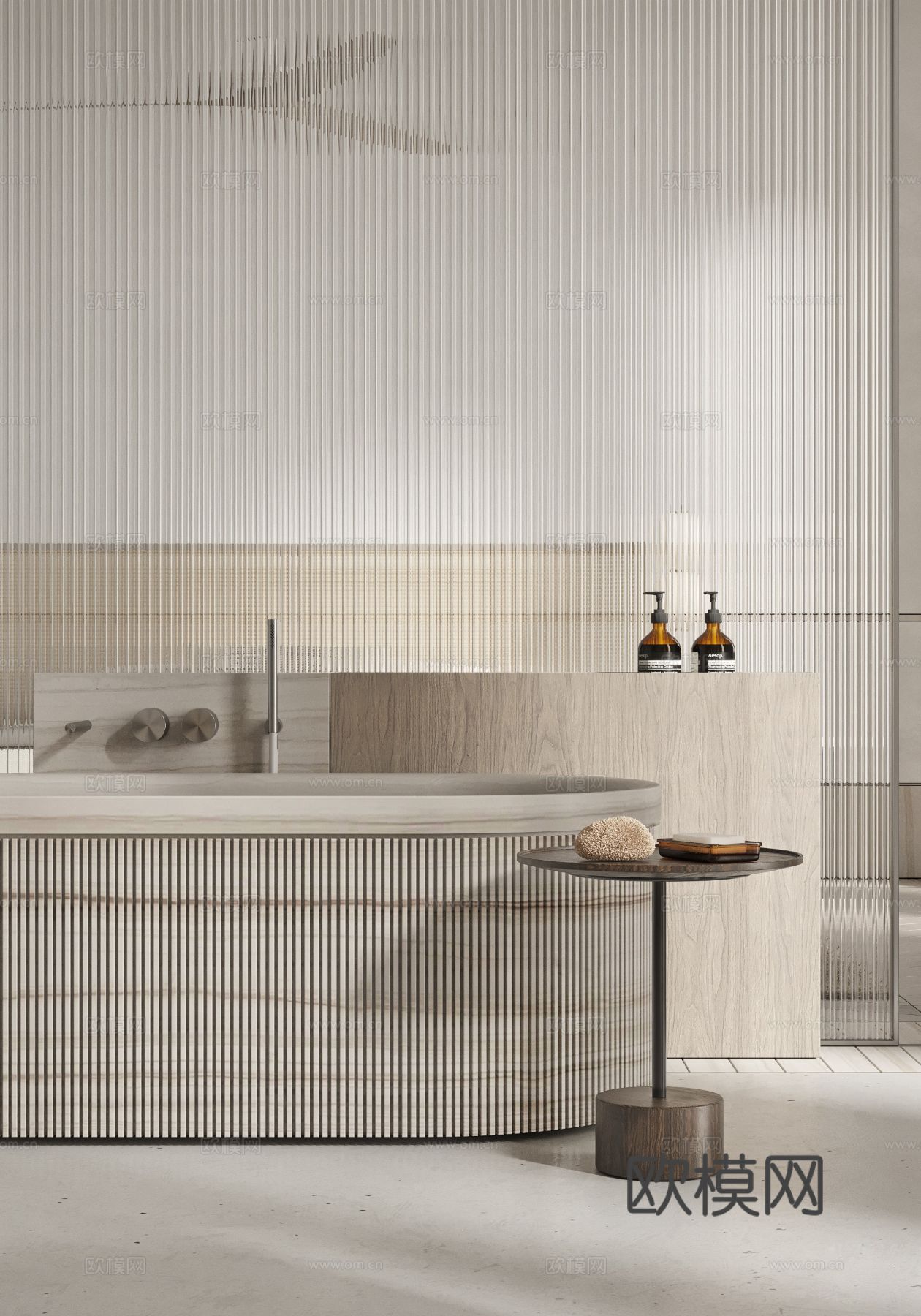 奶油风家装效果图 客厅卧室餐厅 黑白灰极简效果图下载（渲染图12）