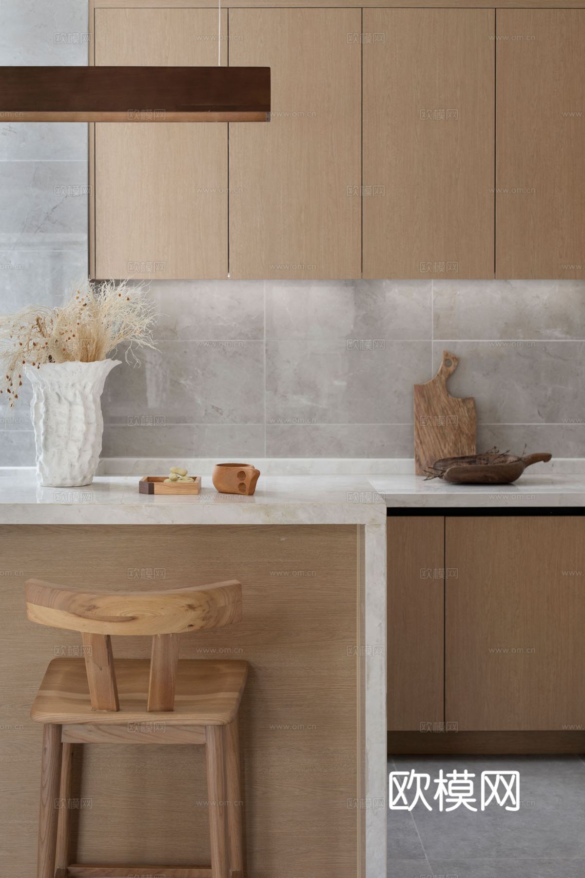 现代家装设计 客厅卧室餐厅 黑白灰 公寓效果图下载（渲染图5）