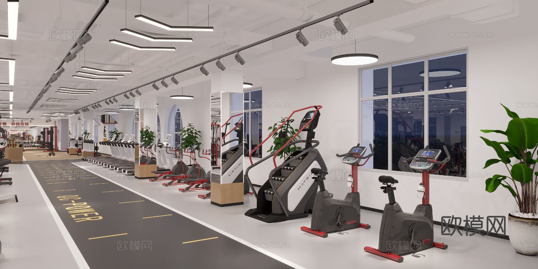 健身房装修效果图下载（渲染图3）