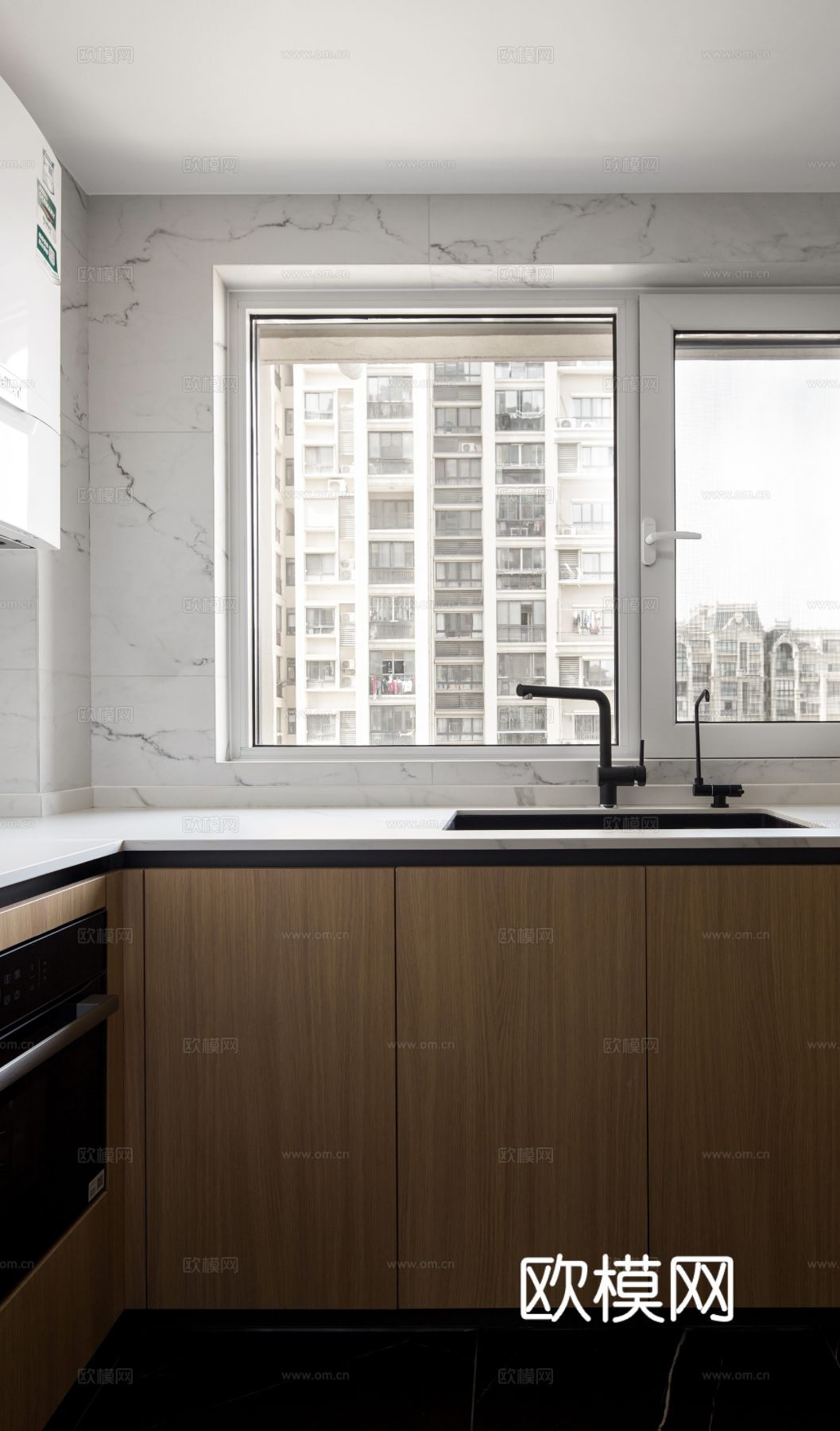 原木效果图客厅卧室餐厅 黑白灰极简效果图下载（渲染图4）