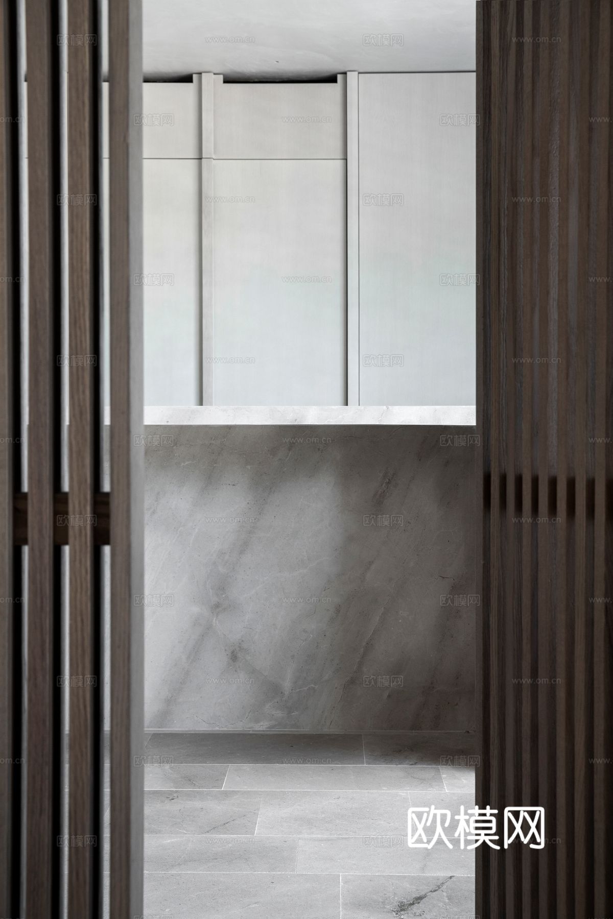 现代小户型简约家装效果图 客厅卧室餐厅 黑白灰效果图下载（渲染图12）