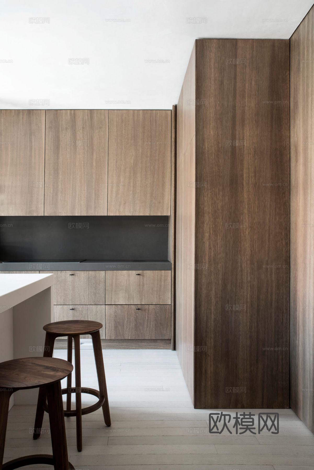 现代简约家装效果图 客厅卧室餐厅 黑白灰效果图下载（渲染图15）