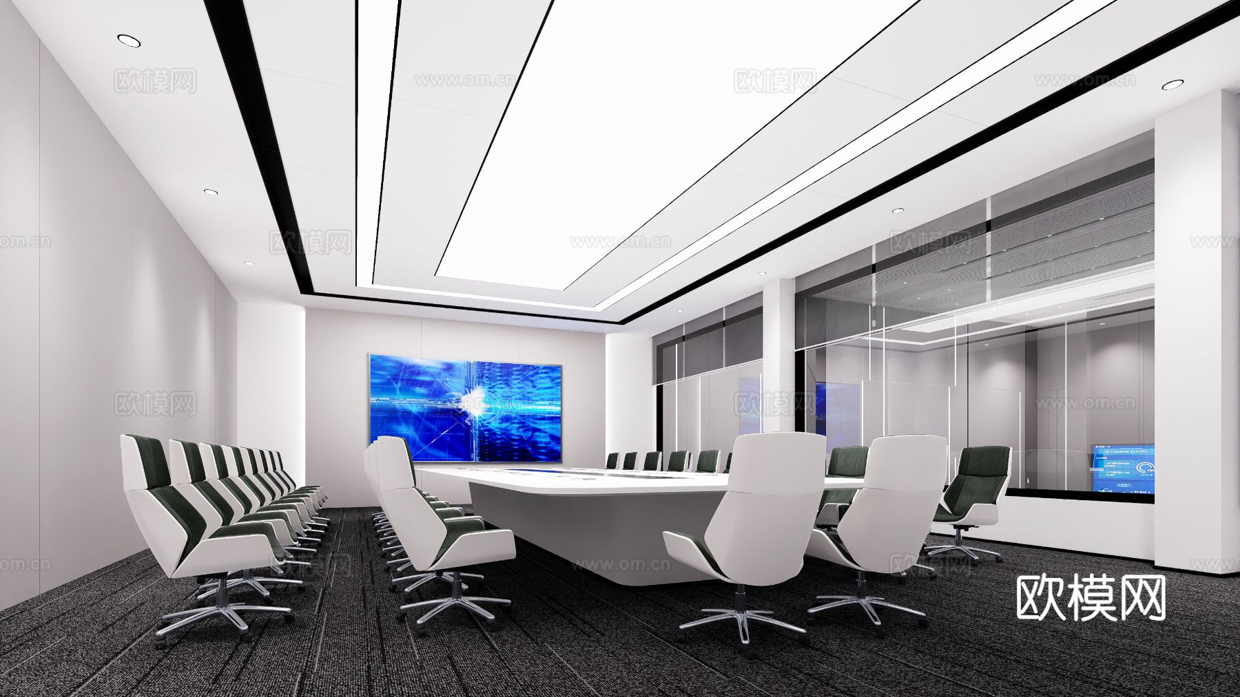 现代科技展厅效果图下载（渲染图5）