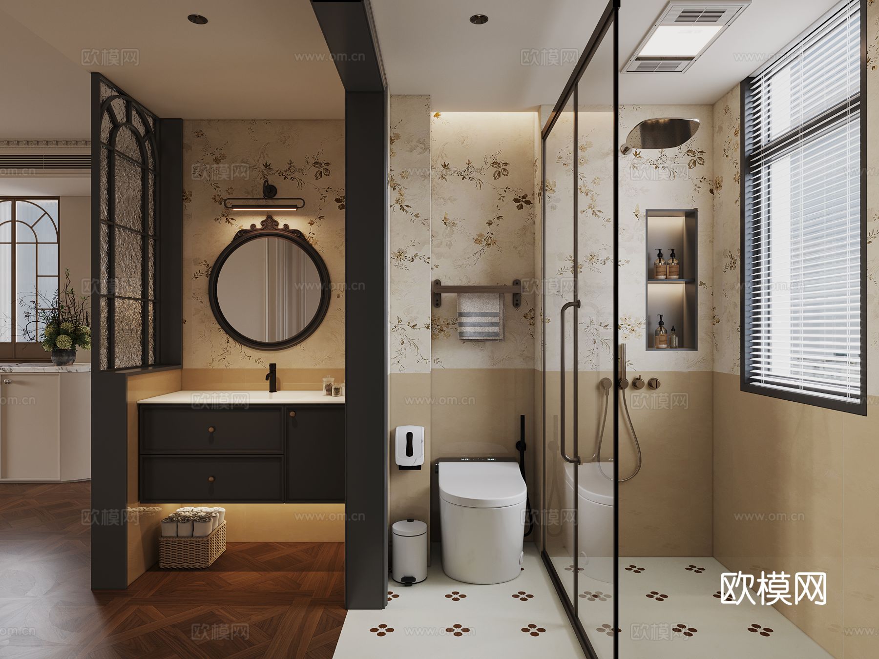 法式中古套图装修效果图下载（渲染图4）