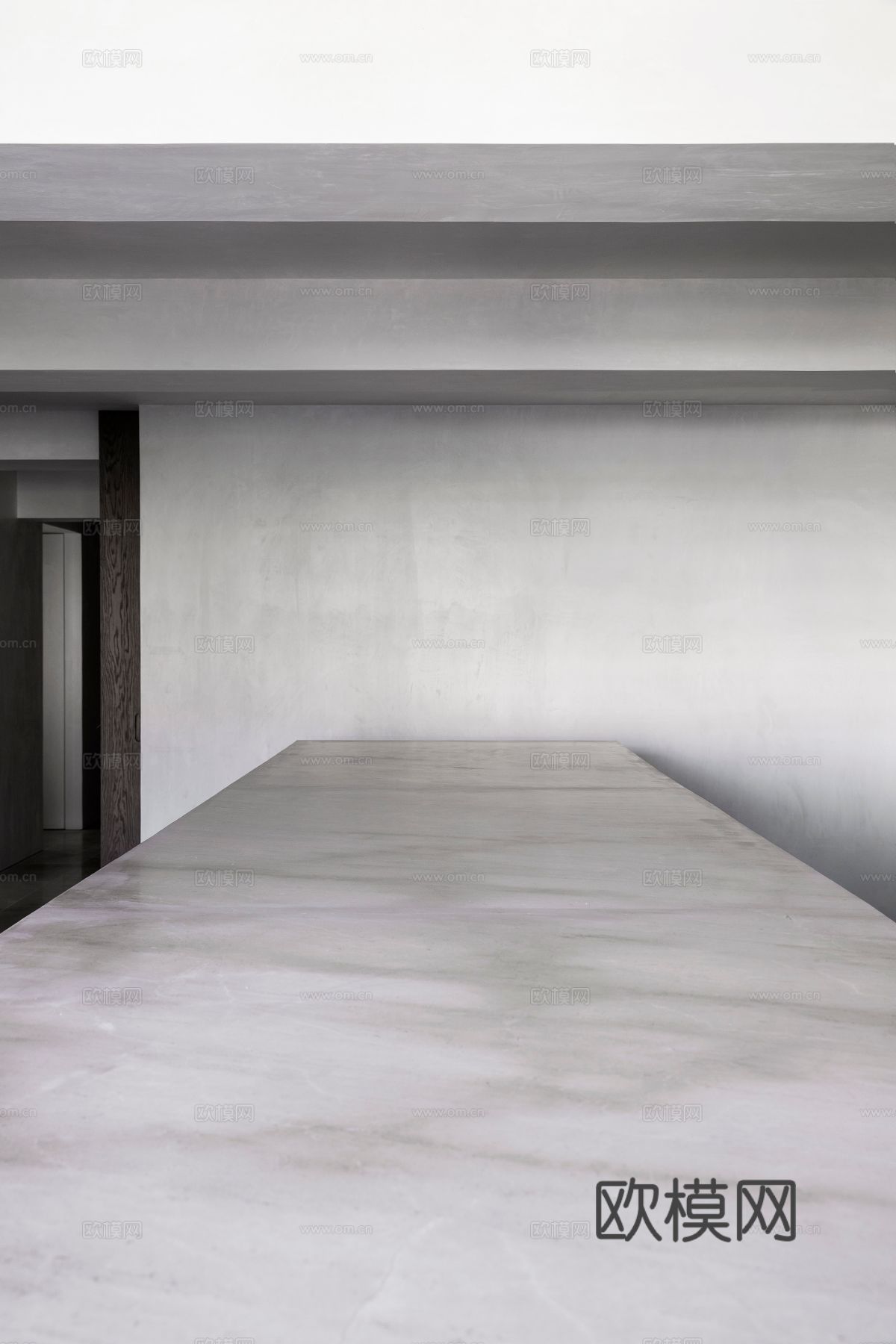 现代小户型简约家装效果图 客厅卧室餐厅 黑白灰效果图下载（渲染图4）