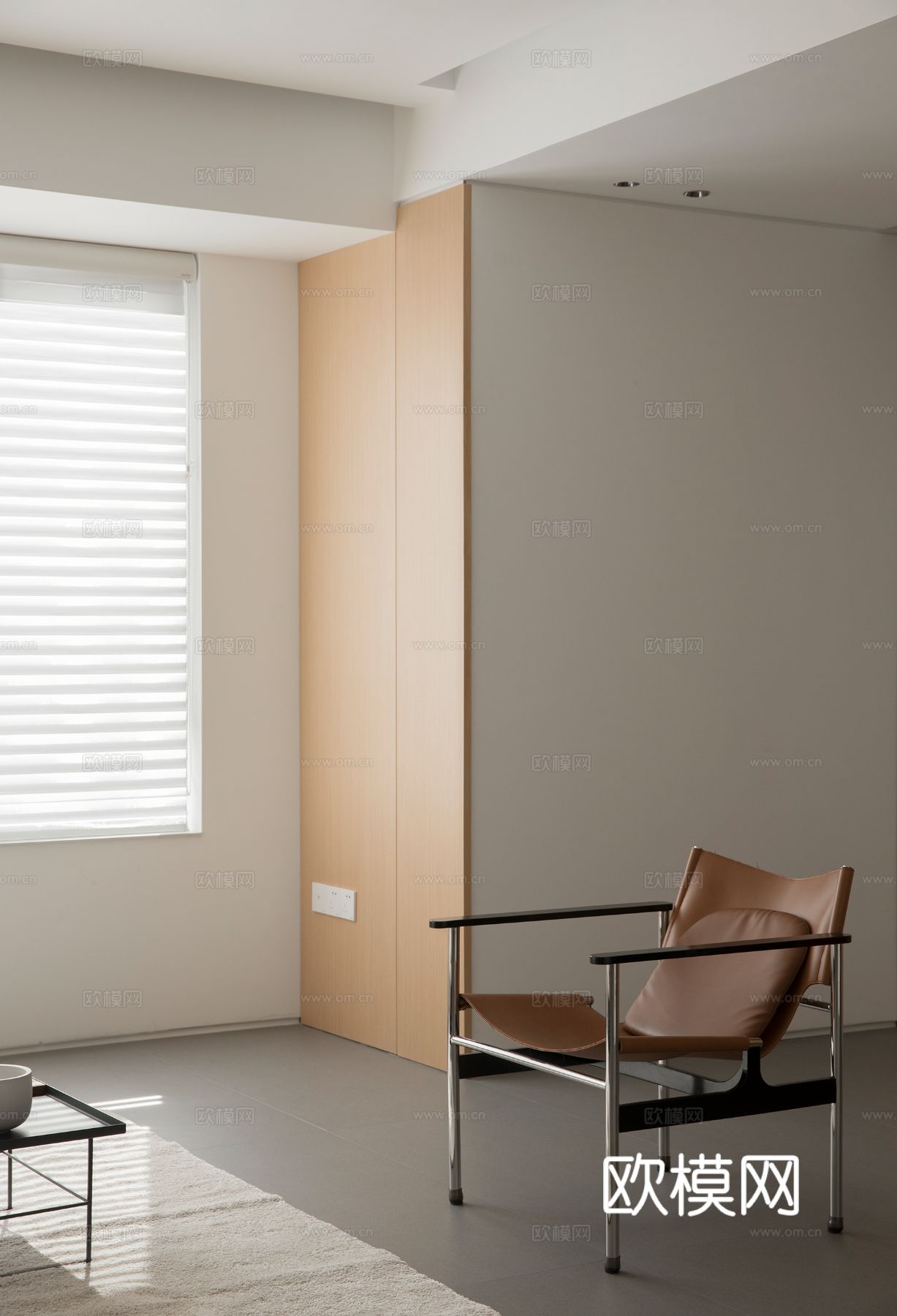 原木奶油风家装设计客厅卧室餐厅 高级灰  极简效果图下载（渲染图6）