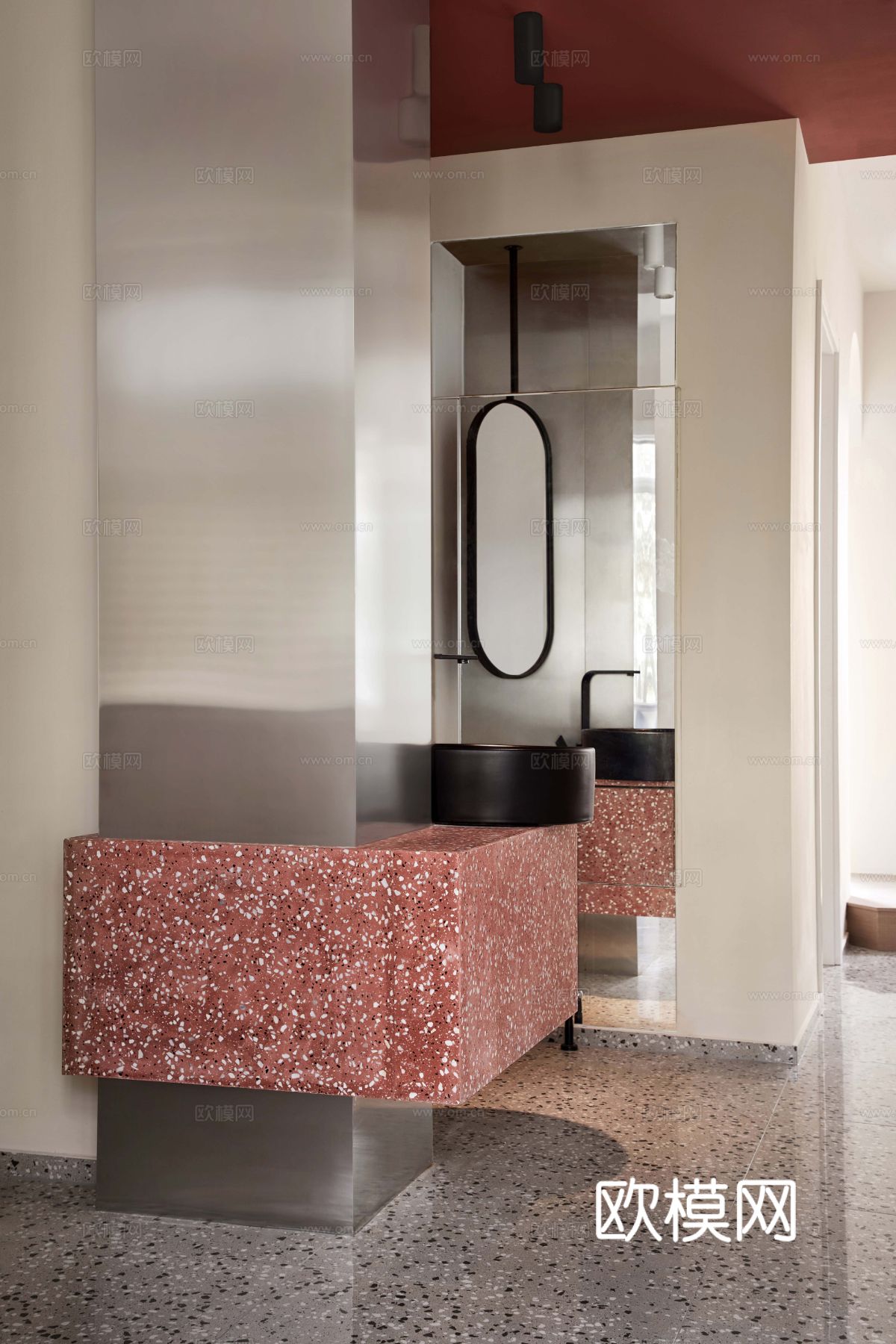 现代奶油风家装效果图客厅卧室餐厅 黑白灰极简效果图下载（渲染图9）