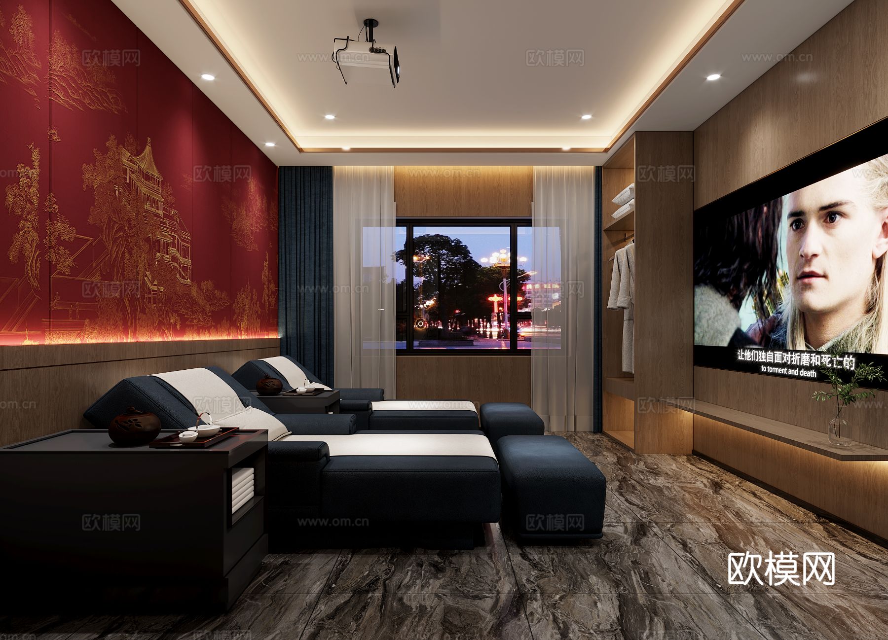 足浴店装修效果图下载（渲染图12）