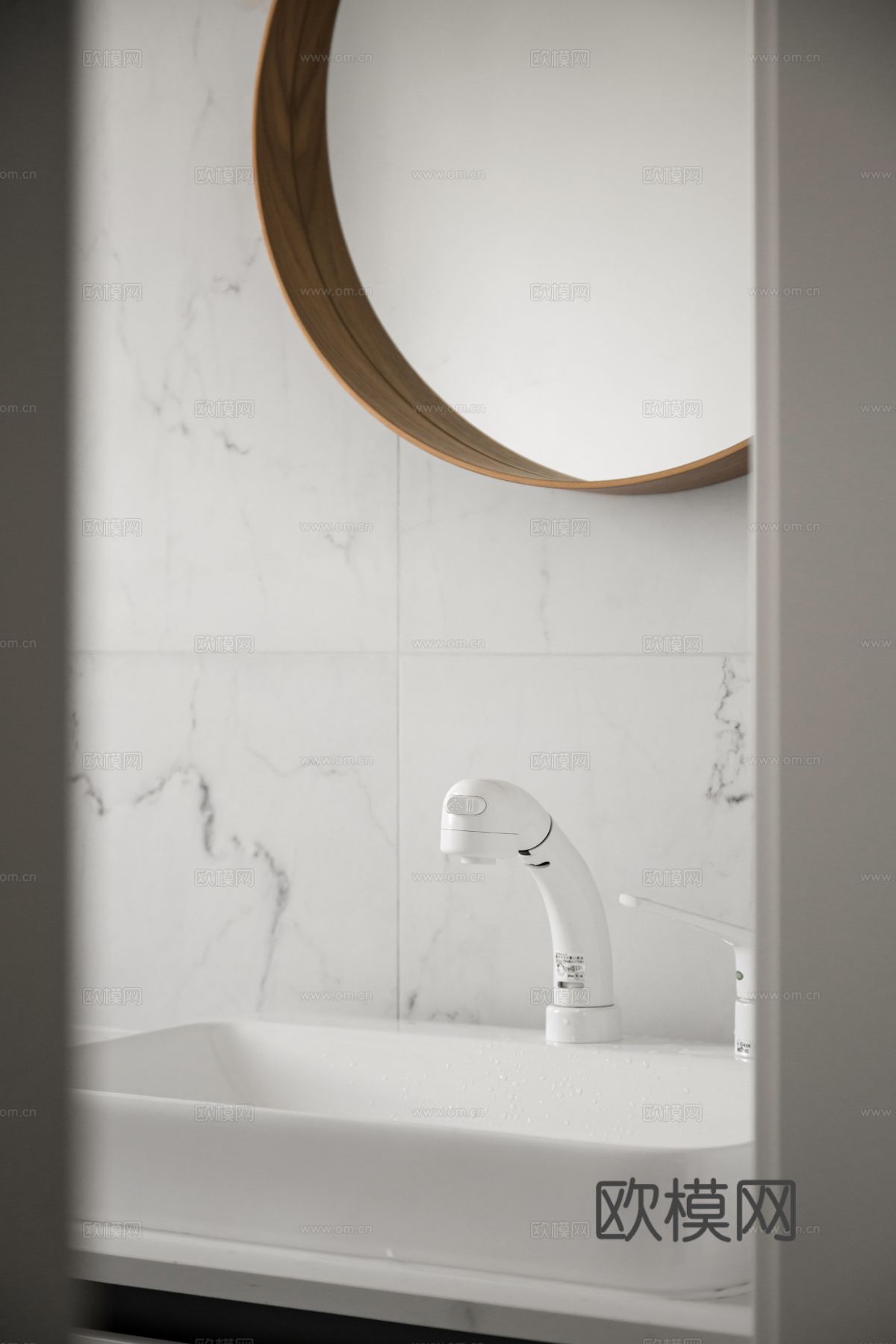 原木效果图客厅卧室餐厅 黑白灰极简效果图下载（渲染图2）