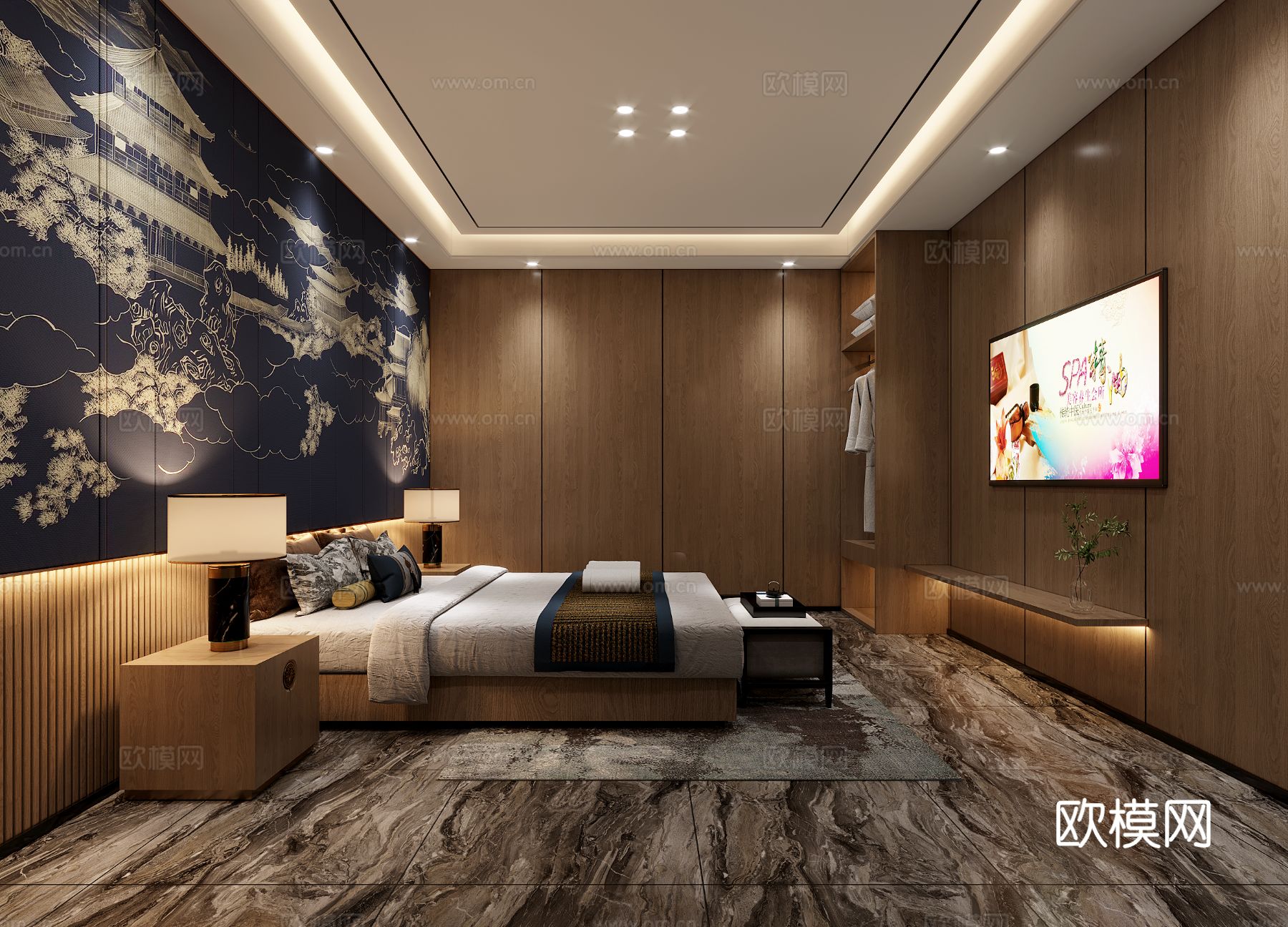 足浴店装修效果图下载（渲染图5）