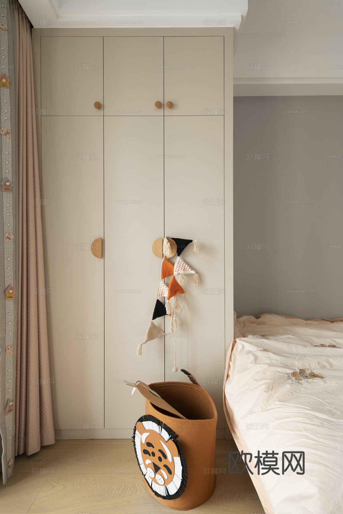 现代家装设计 客厅卧室餐厅 黑白灰 公寓效果图下载（渲染图6）