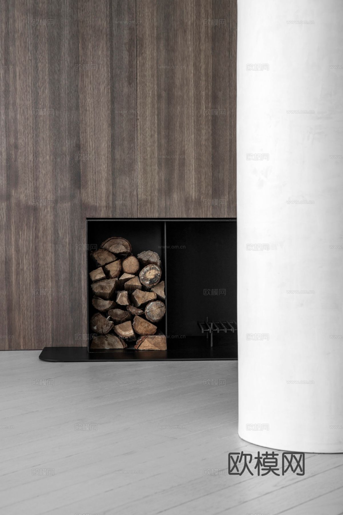 现代简约家装效果图 客厅卧室餐厅 黑白灰效果图下载（渲染图8）