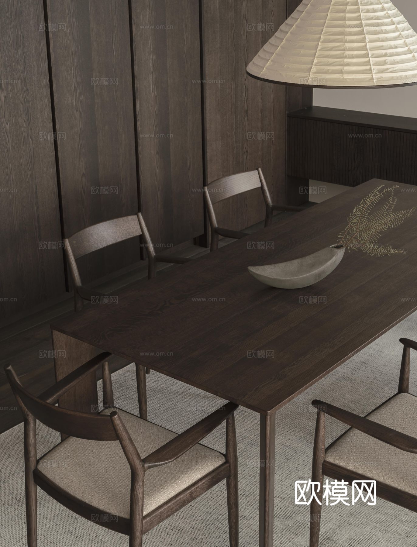 现代家装设计 客厅卧室餐厅 黑白灰 公寓效果图下载（渲染图11）