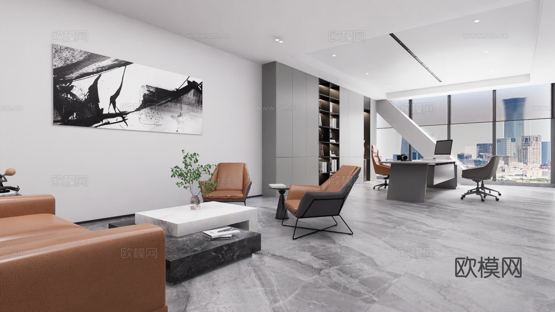 现代餐厅空间效果图下载（渲染图5）