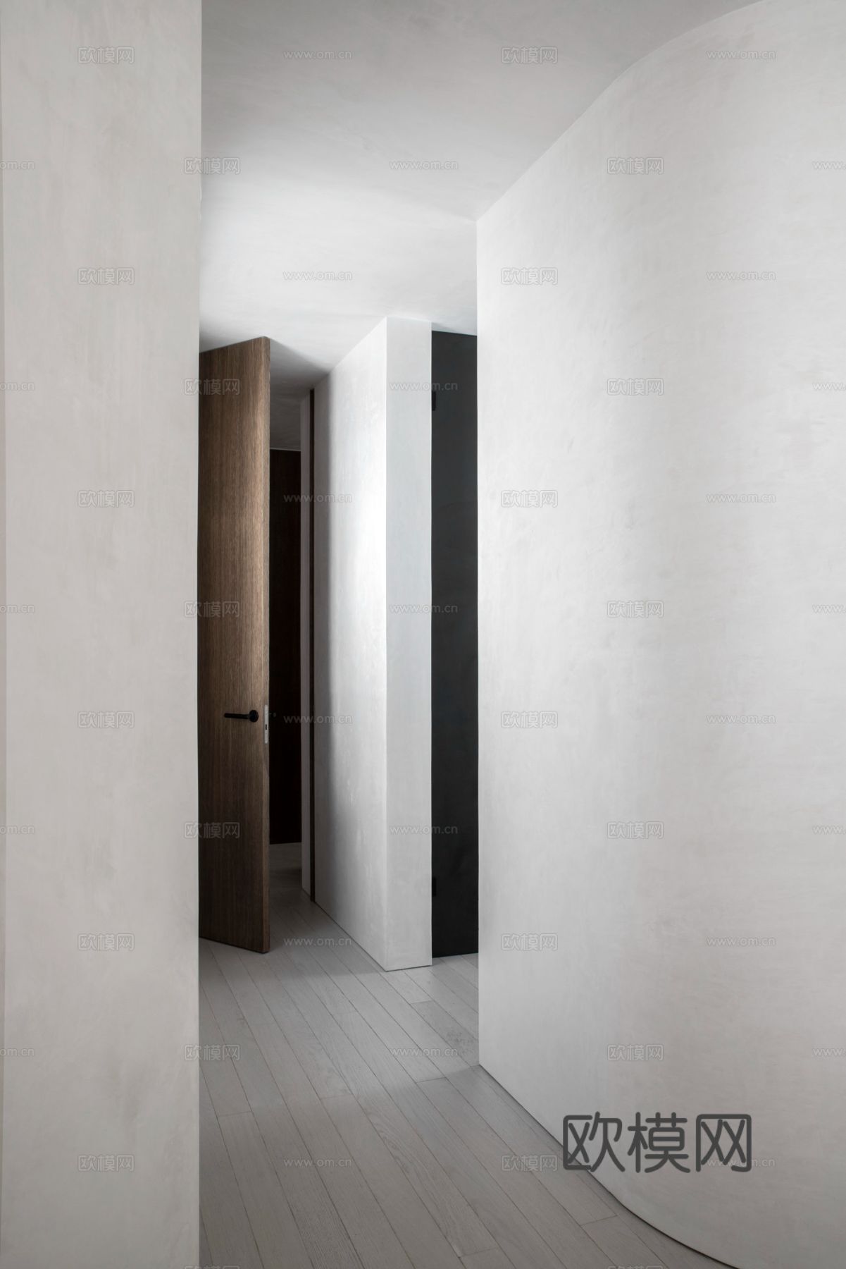 现代简约家装效果图 客厅卧室餐厅 黑白灰效果图下载（渲染图12）