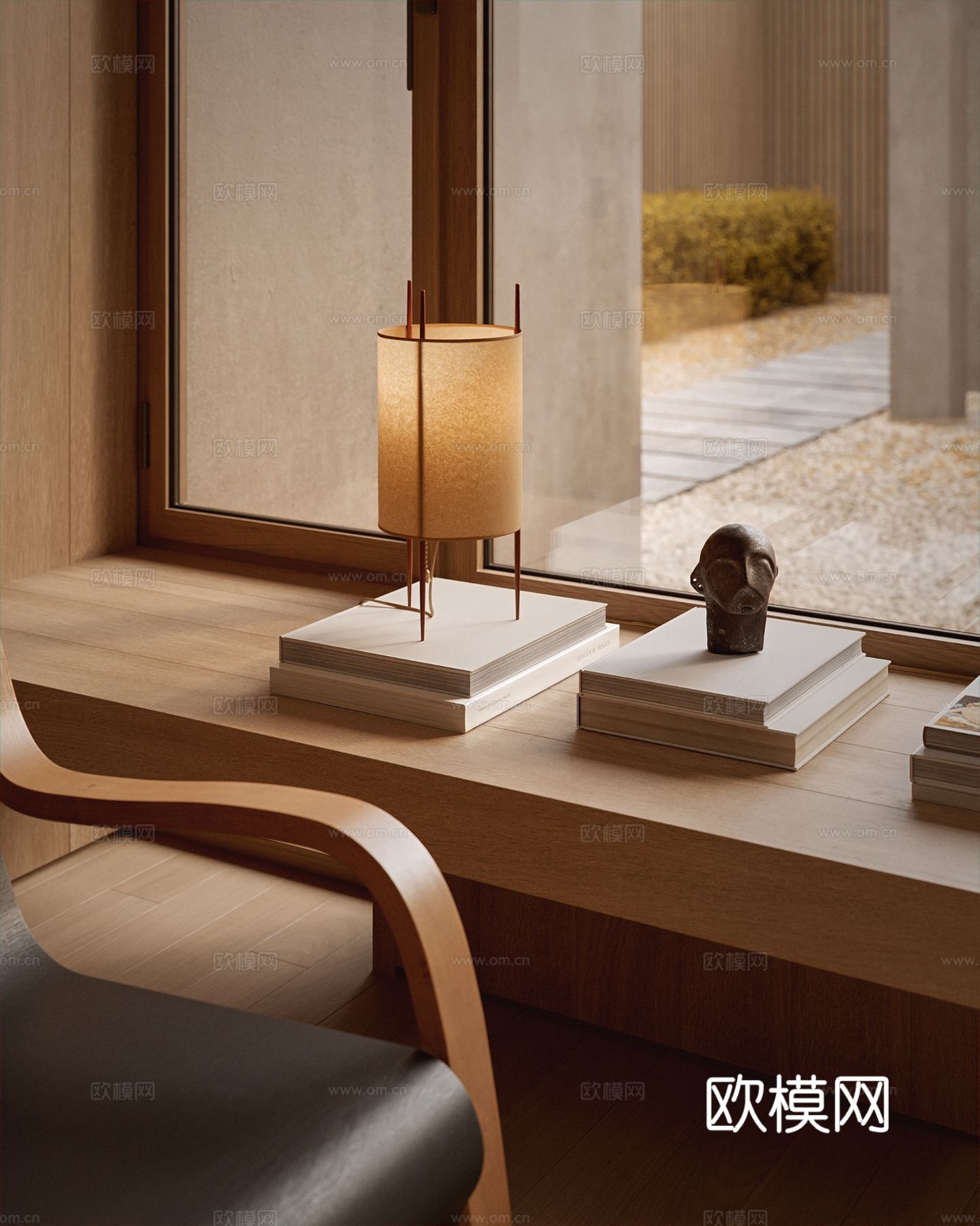 原木家装效果图 客厅卧室餐厅 黑白灰效果图下载（渲染图2）