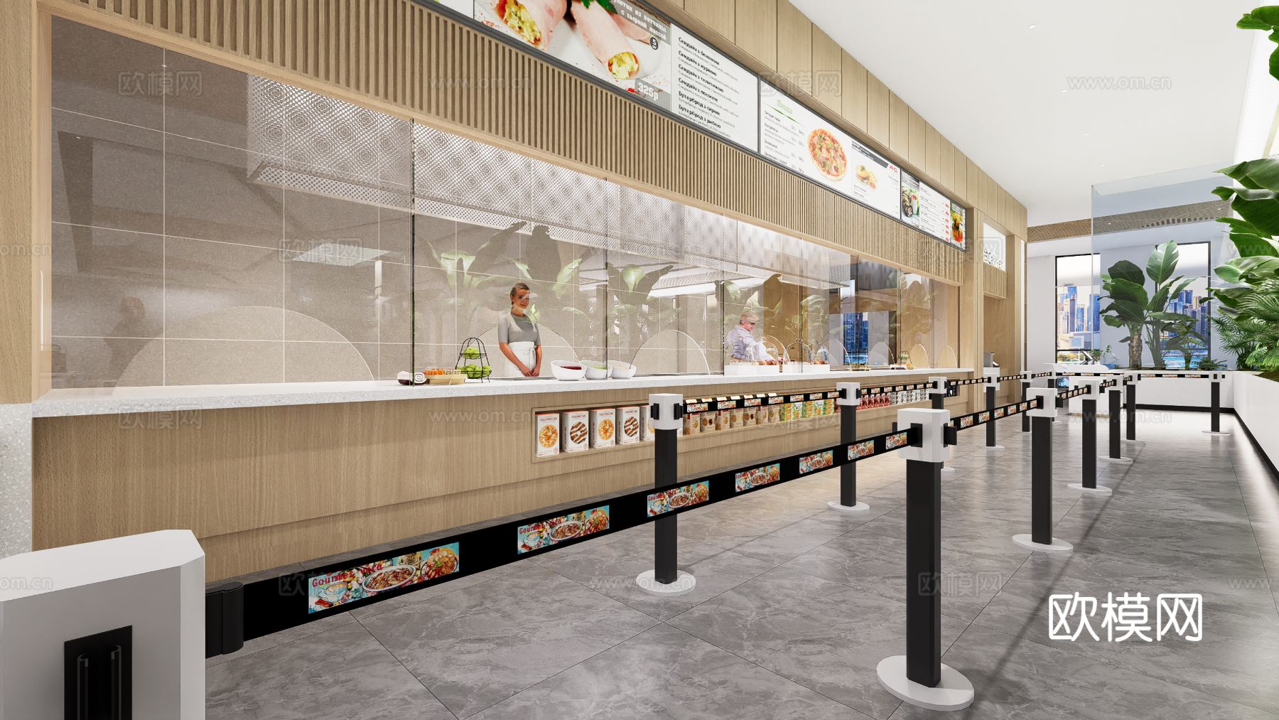 现代餐厅空间效果图下载（渲染图6）