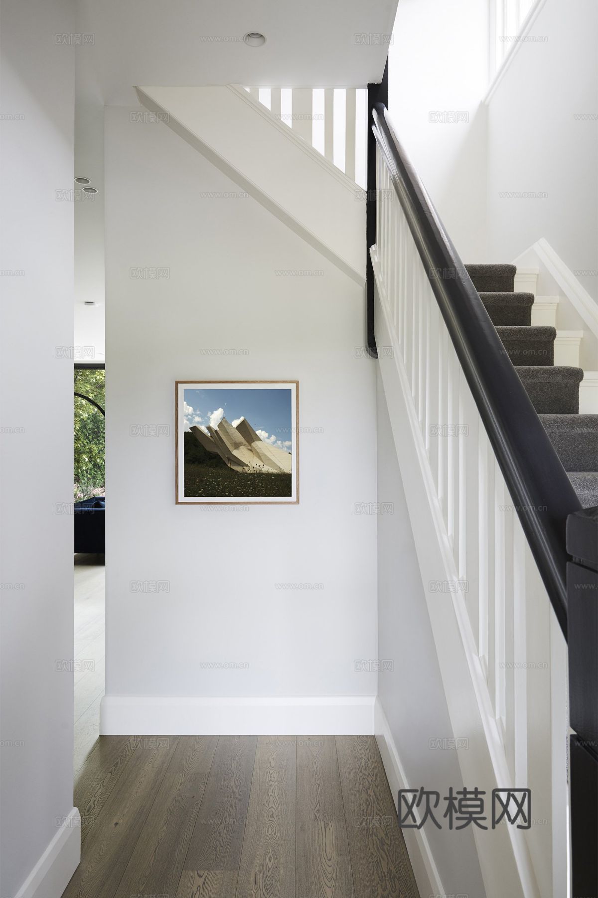 奶油风家装效果图 客厅卧室餐厅 黑白灰极简效果图下载（渲染图12）