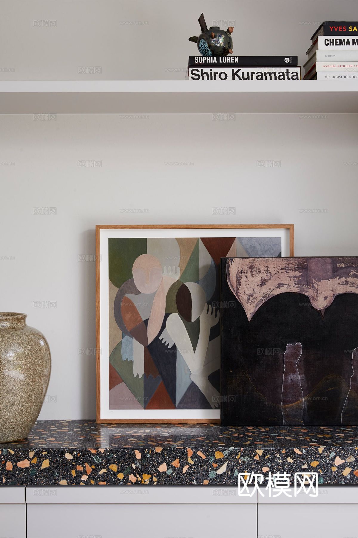 奶油风家装效果图 客厅卧室餐厅 黑白灰极简效果图下载（渲染图5）