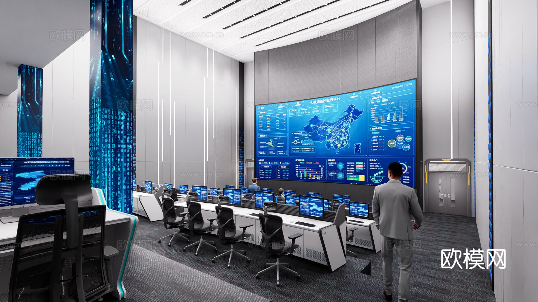 现代科技展厅效果图下载（渲染图2）