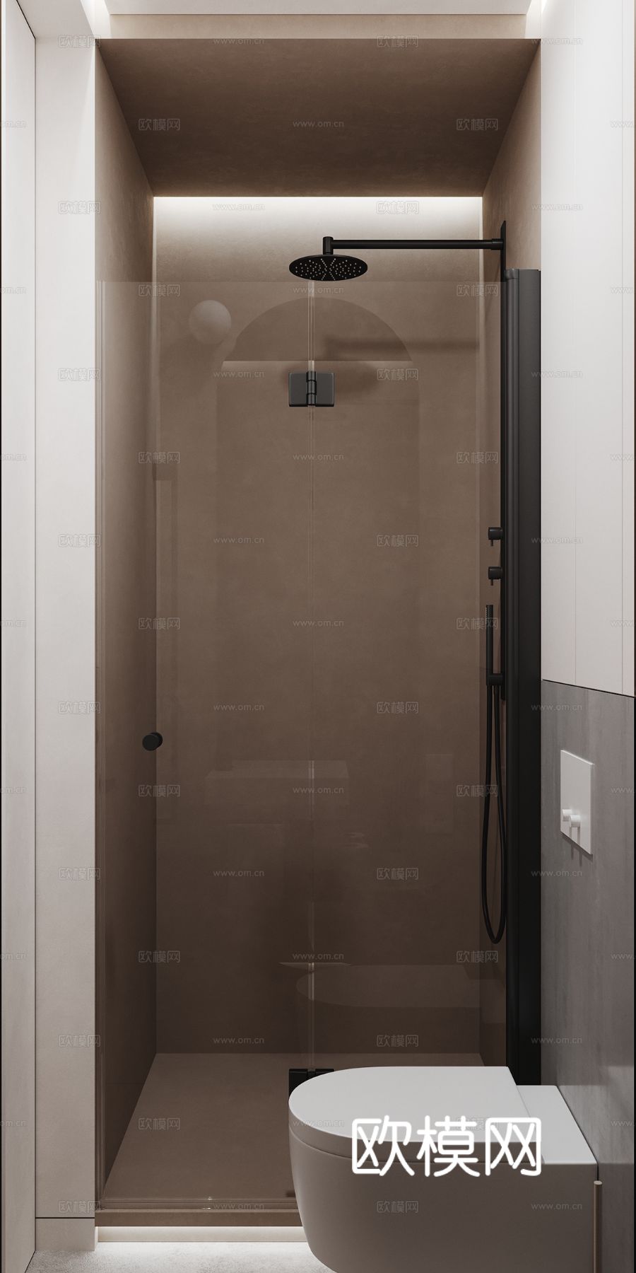 现代奶油风家装效果图客厅卧室餐厅 黑白灰极简效果图下载（渲染图7）