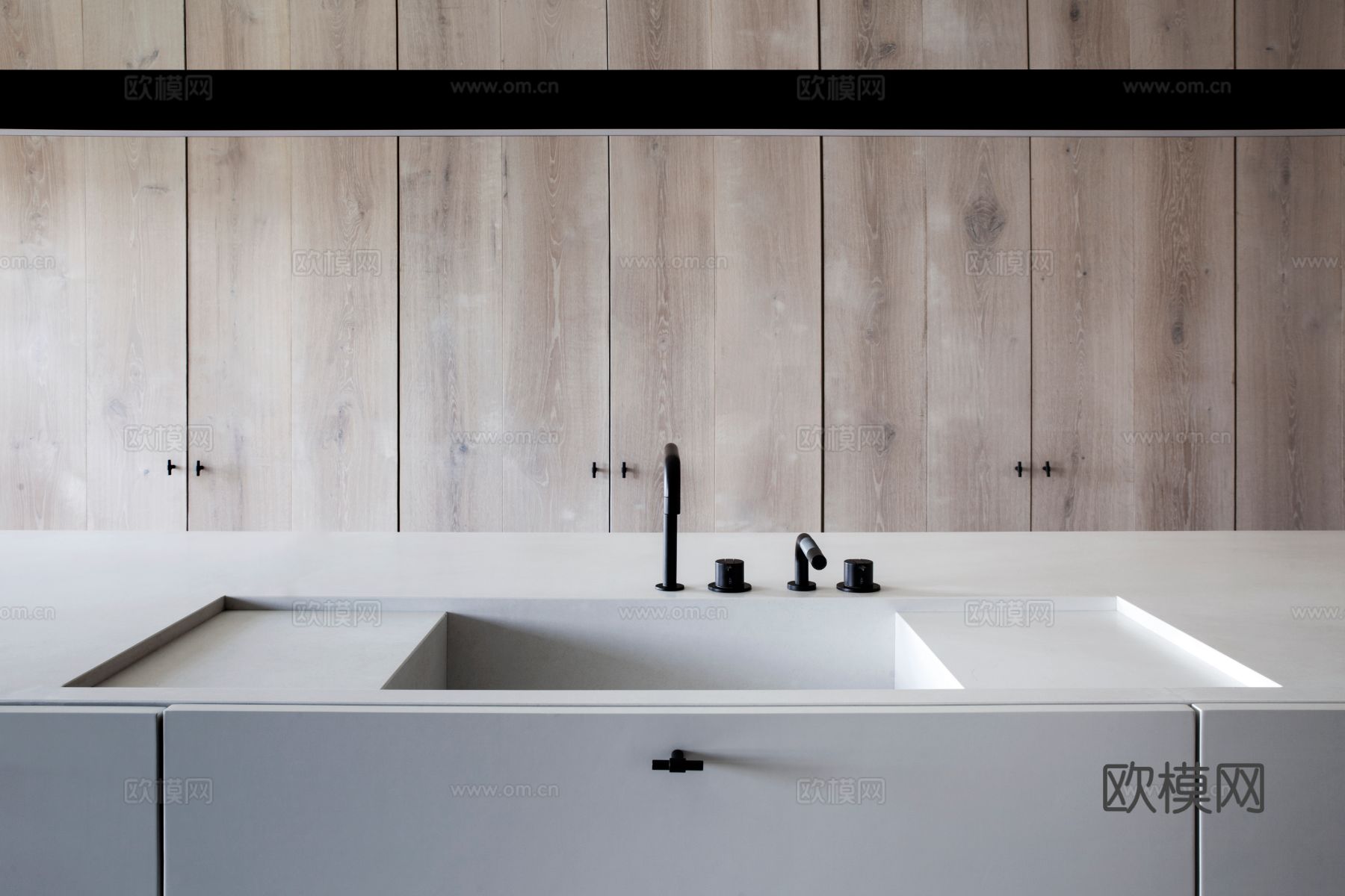 现代简约家装效果图 客厅卧室餐厅 黑白灰效果图下载（渲染图2）