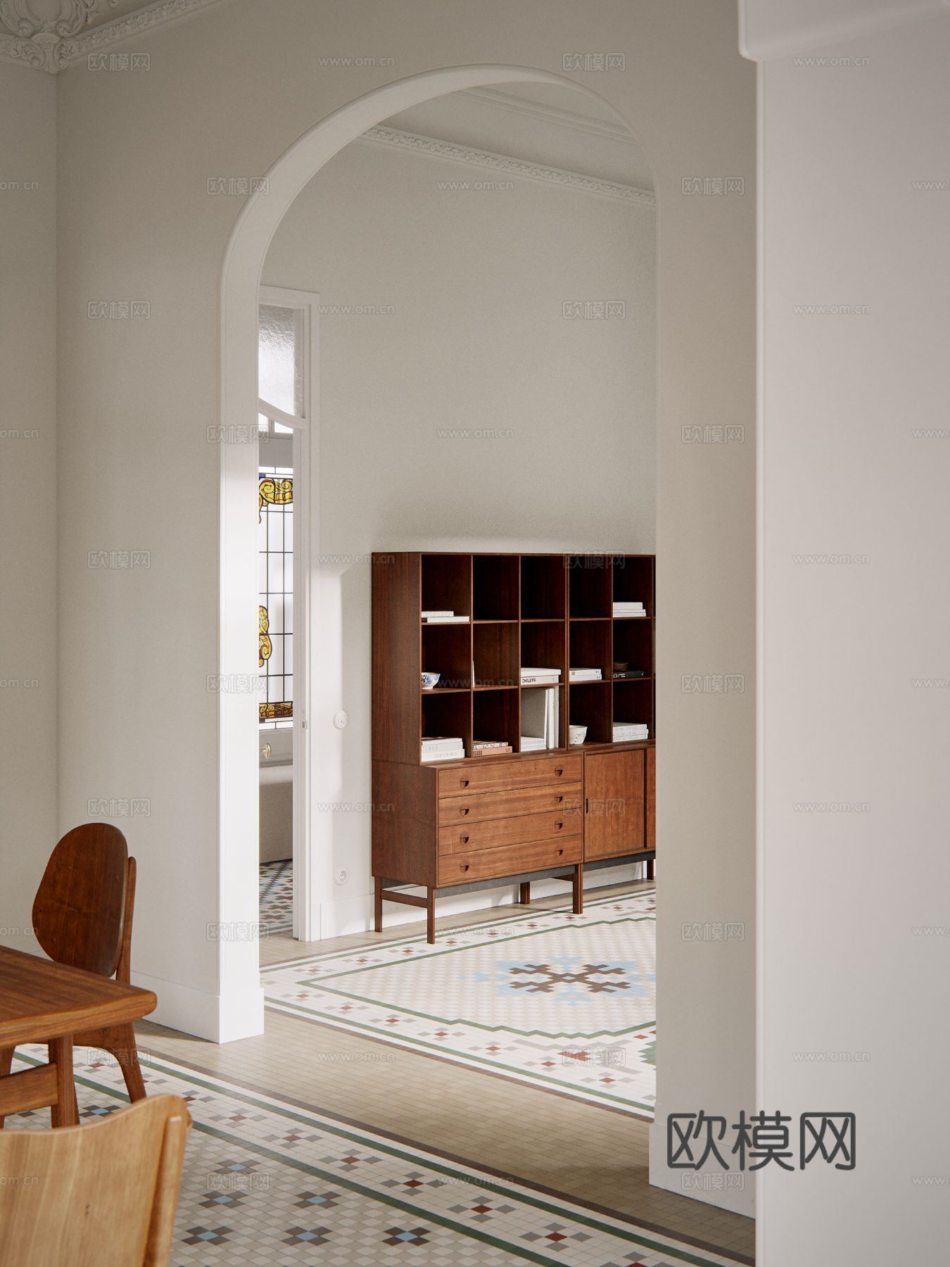 原木家装效果图 客厅卧室餐厅 黑白灰效果图下载（渲染图5）