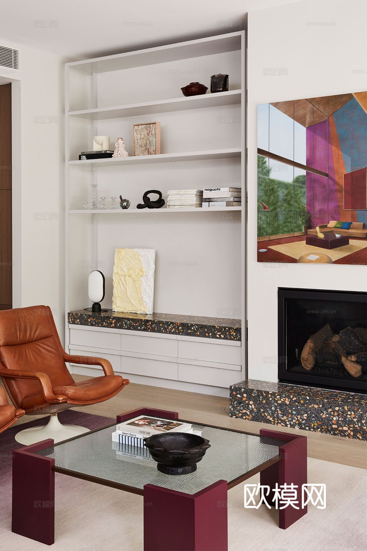 奶油风家装效果图 客厅卧室餐厅 黑白灰极简效果图下载（渲染图2）