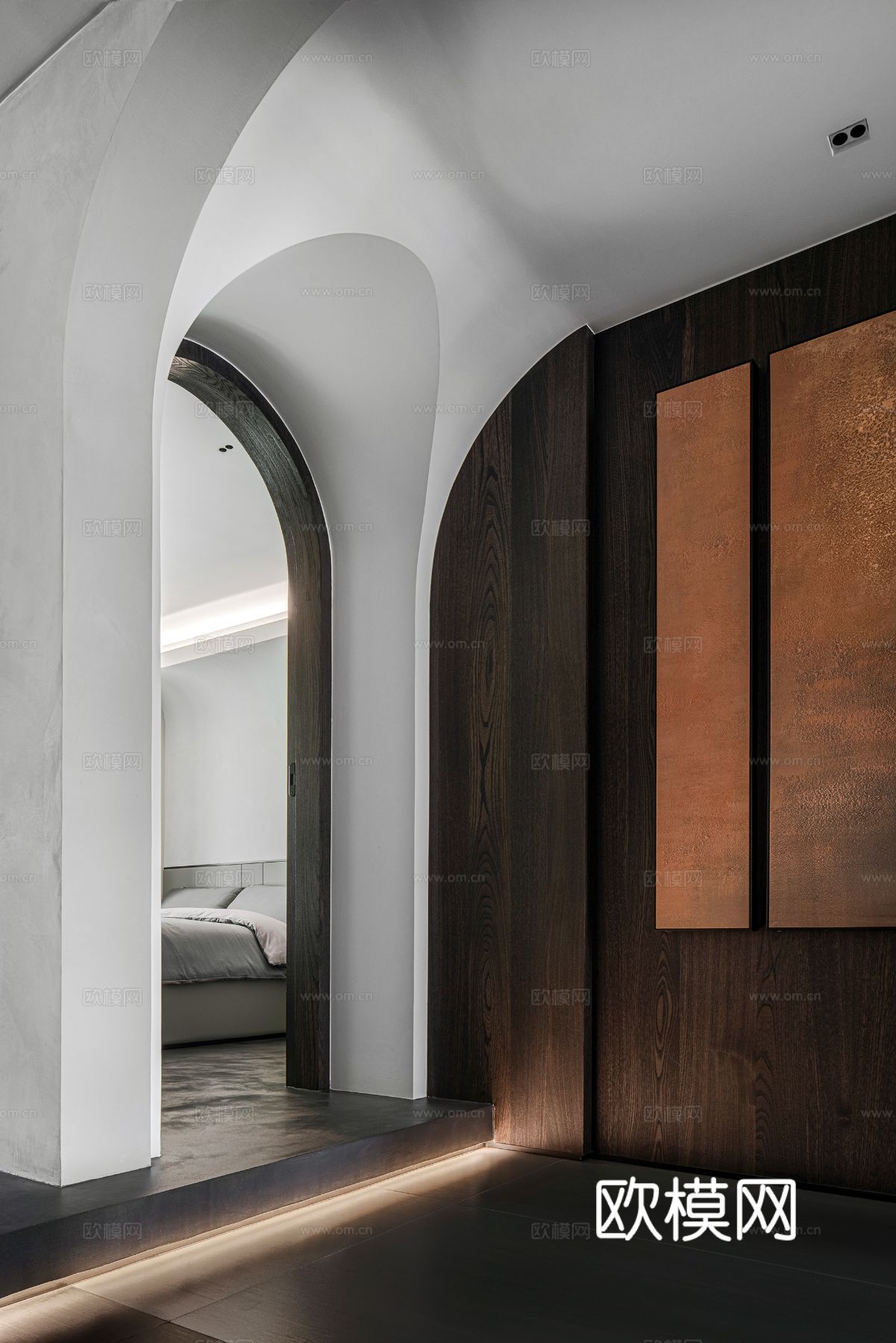 现代侘寂家装设计 客厅卧室餐厅 高级灰 极简设计效果图下载（渲染图10）