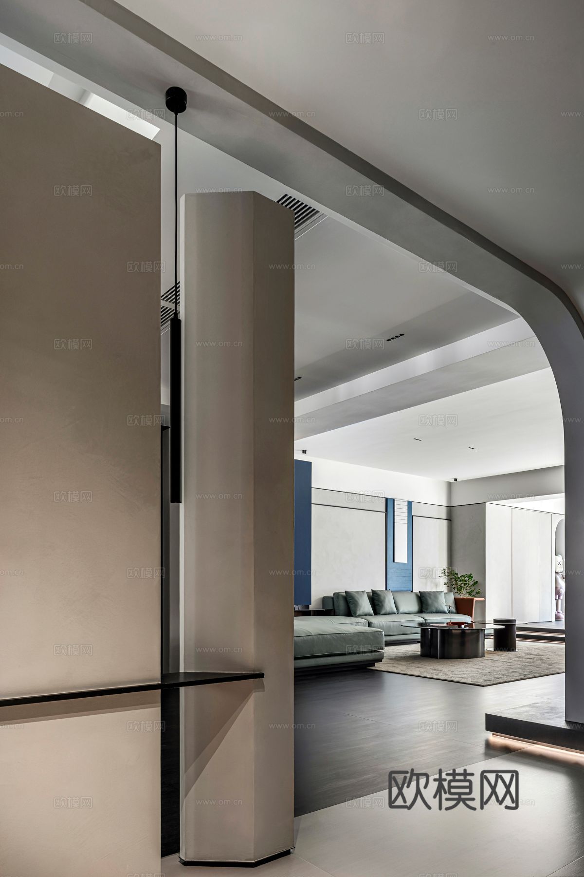 现代侘寂家装设计 客厅卧室餐厅 高级灰 极简设计效果图下载（渲染图15）