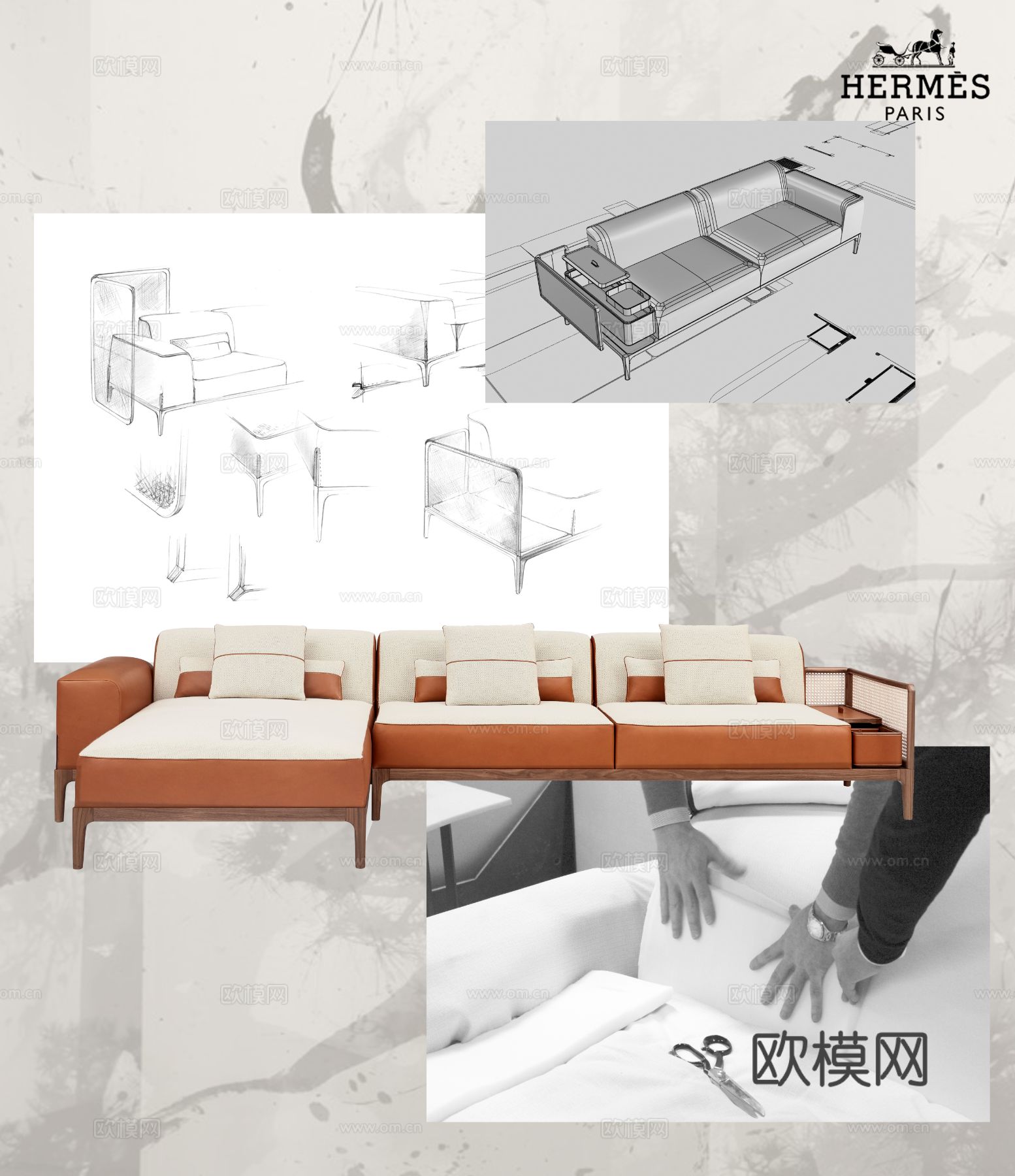 现代宋代美学家装效果图卧室客厅餐厅 高级灰极简设计中式效果图下载（渲染图4）